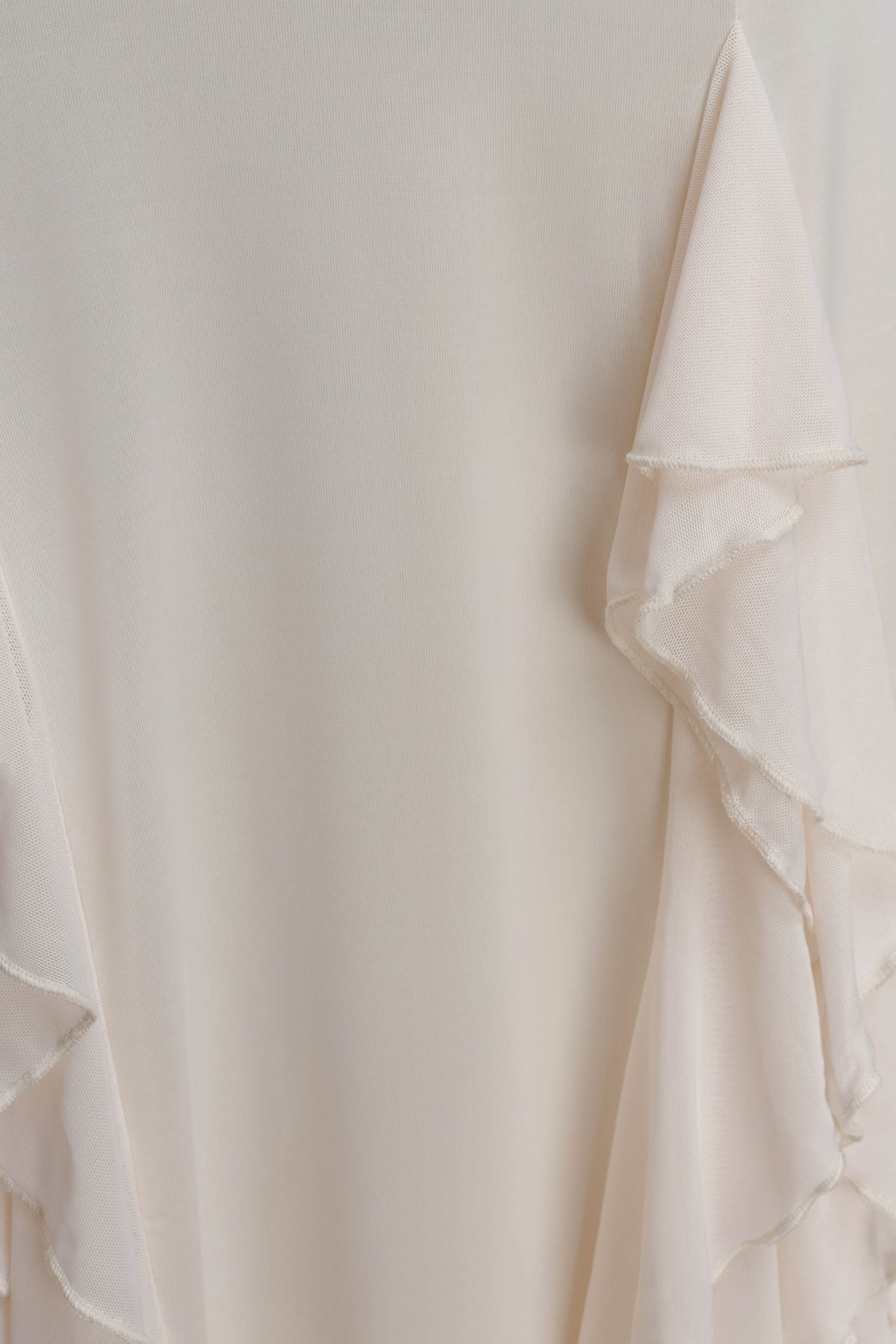 Etta Ruffle Slinky Maxi Dress - Ivory #8