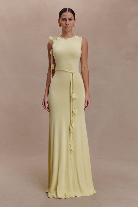 Monay Tulip Maxi Dress - Lemon