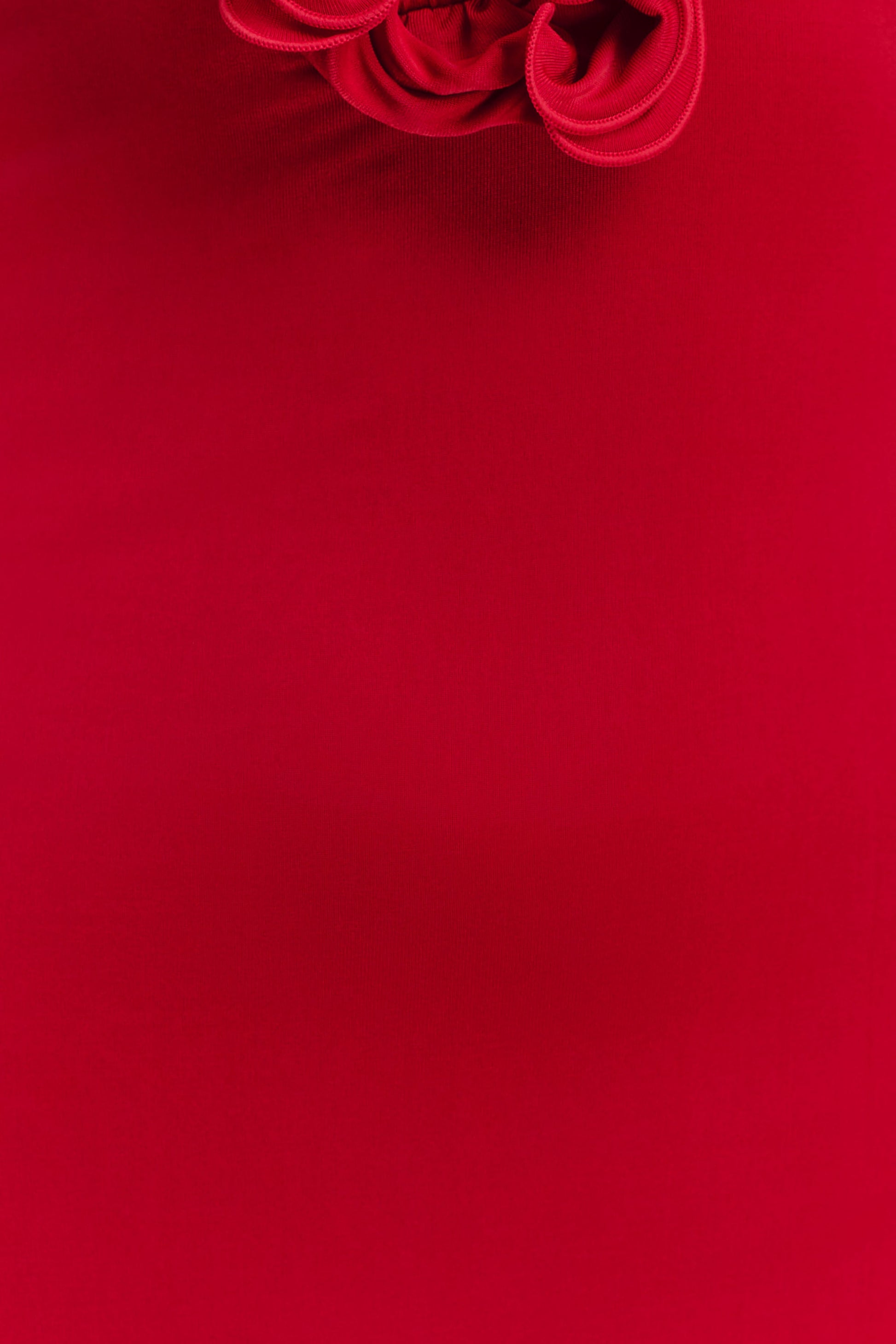 Allegra Off Shoulder Ruffle Midi Dress - Ruby #7