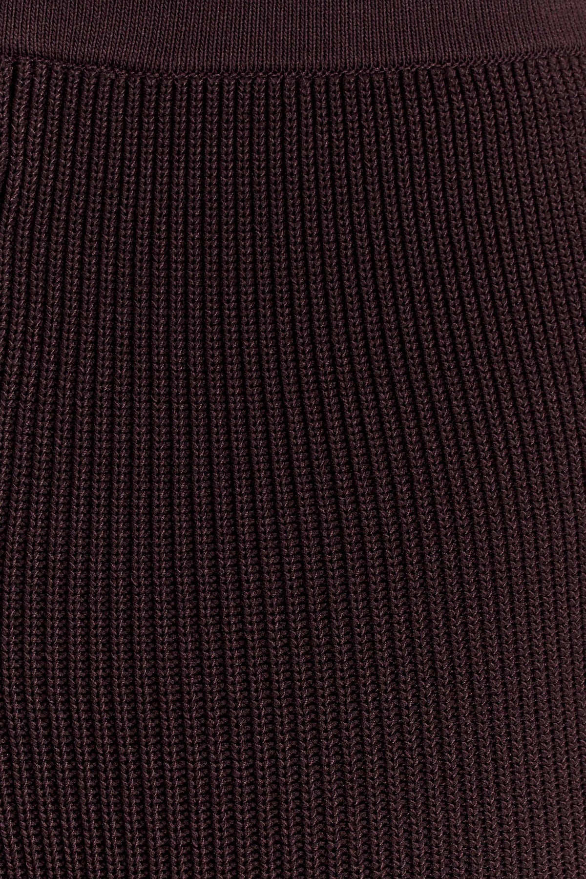 Suzie Ribbed Flared Pants - Chocolate