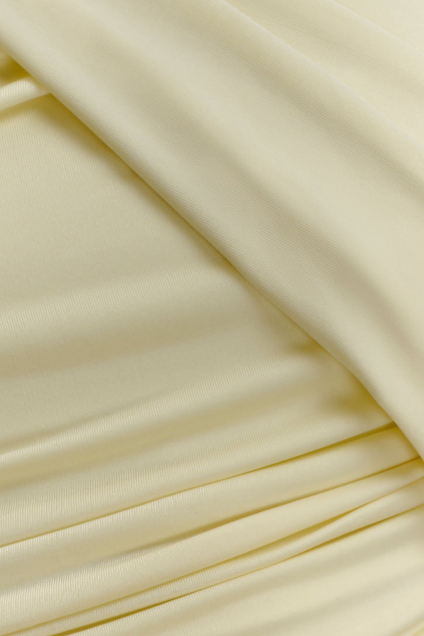 Adrienne One Shoulder Slinky Top - Lemon