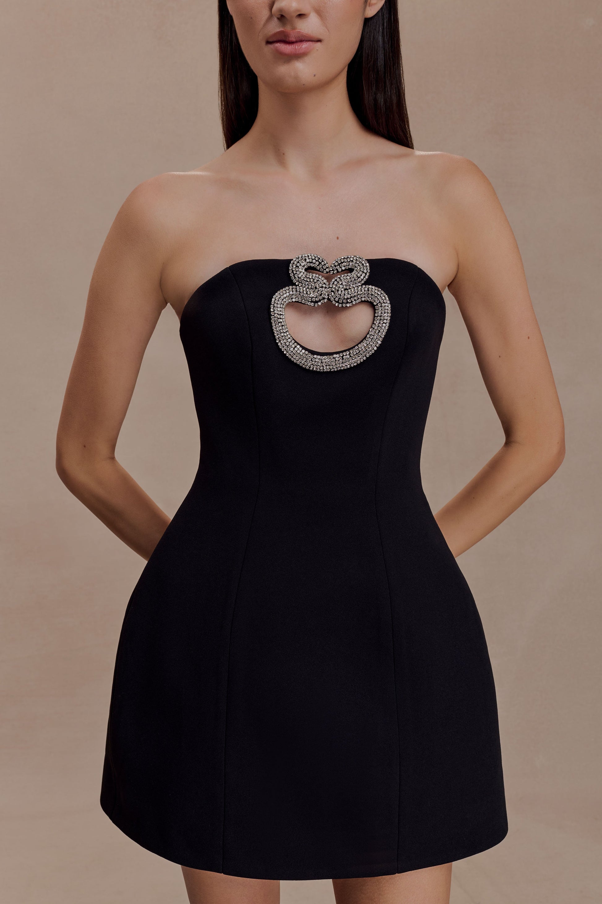 Hilda Embellished Strapless Mini Dress - Black #4