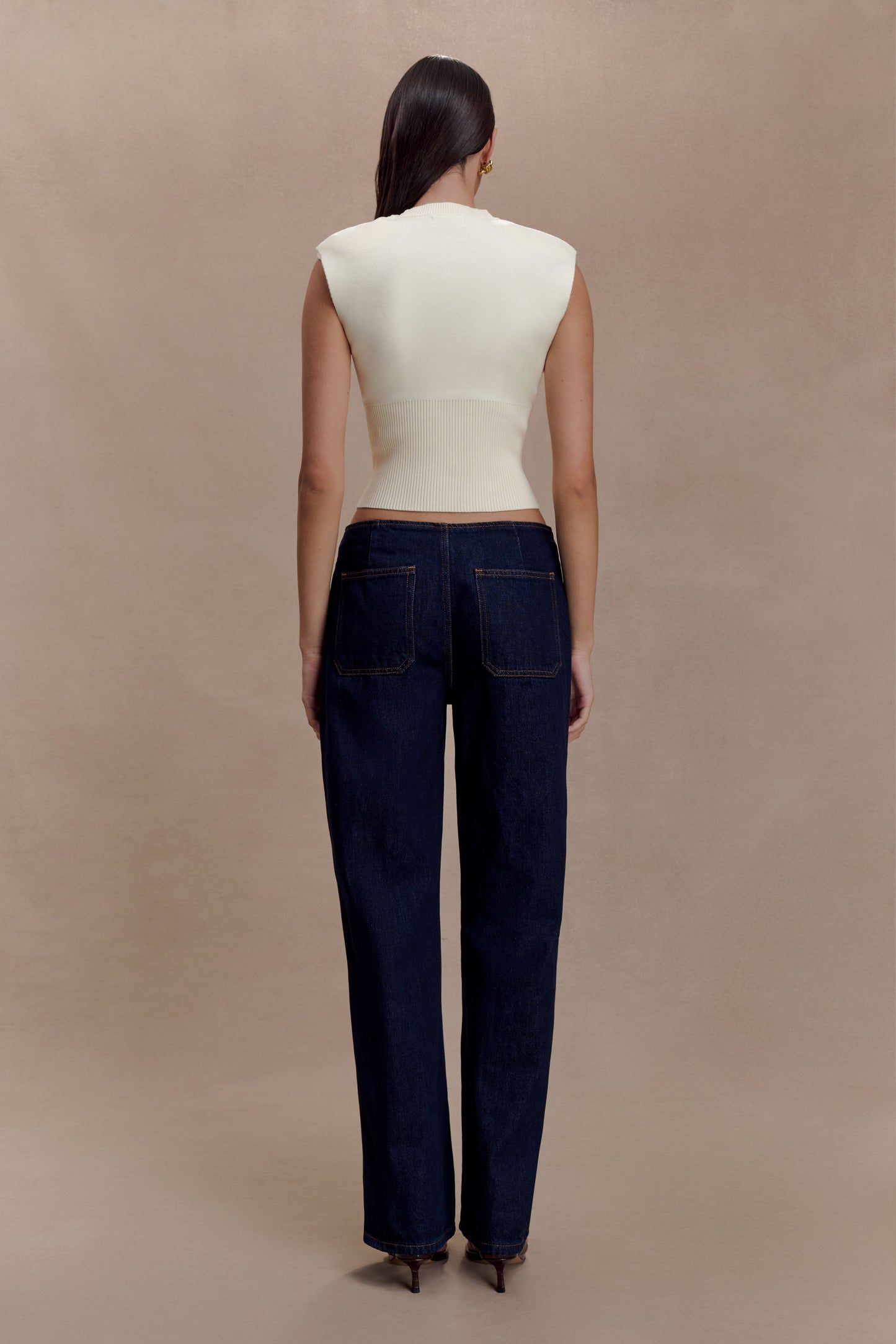 Sharpay Sleeveless Knit Top - Ivory