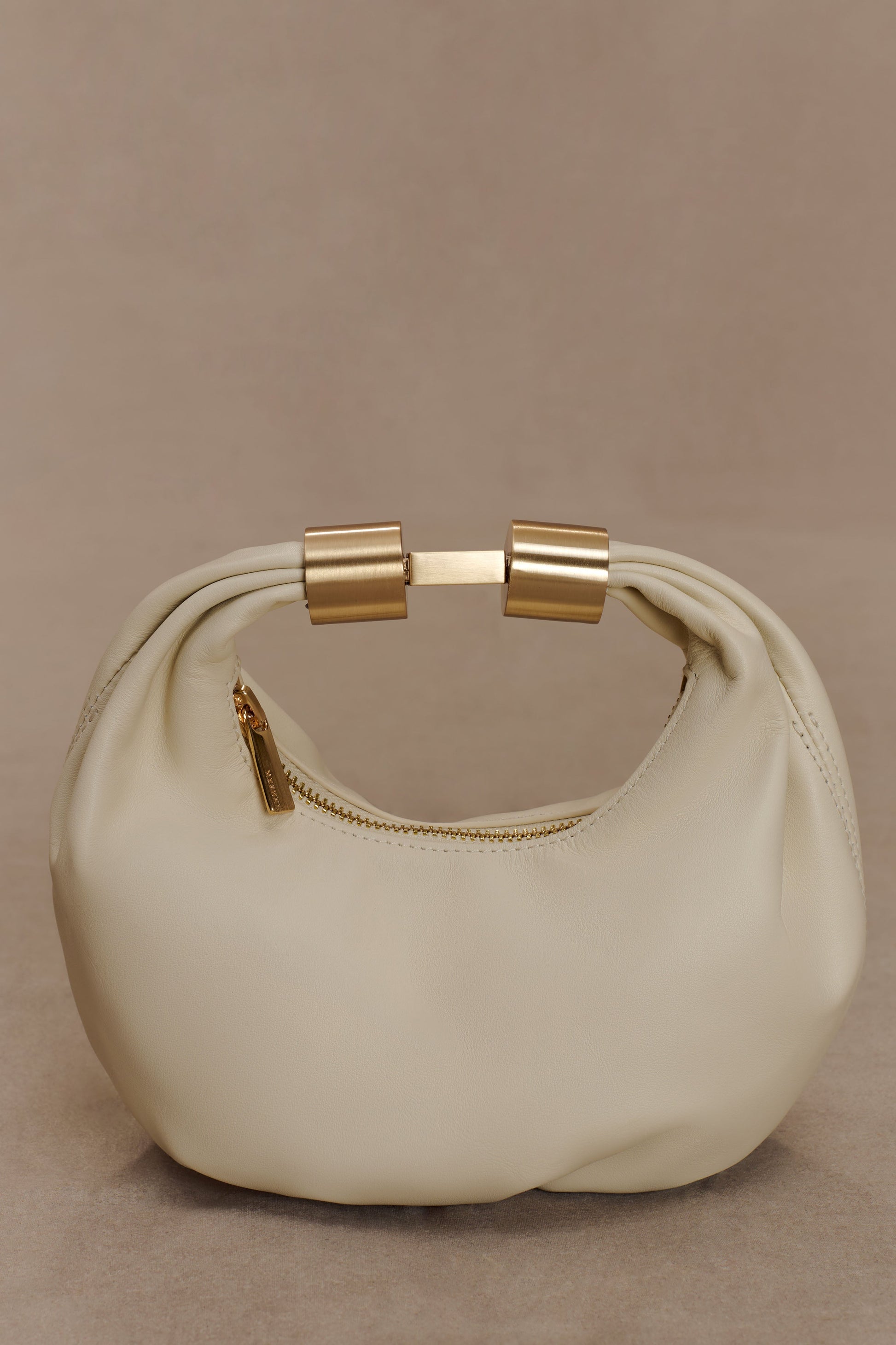 Bristol Mini Croissant Leather Bag - Ivory #2