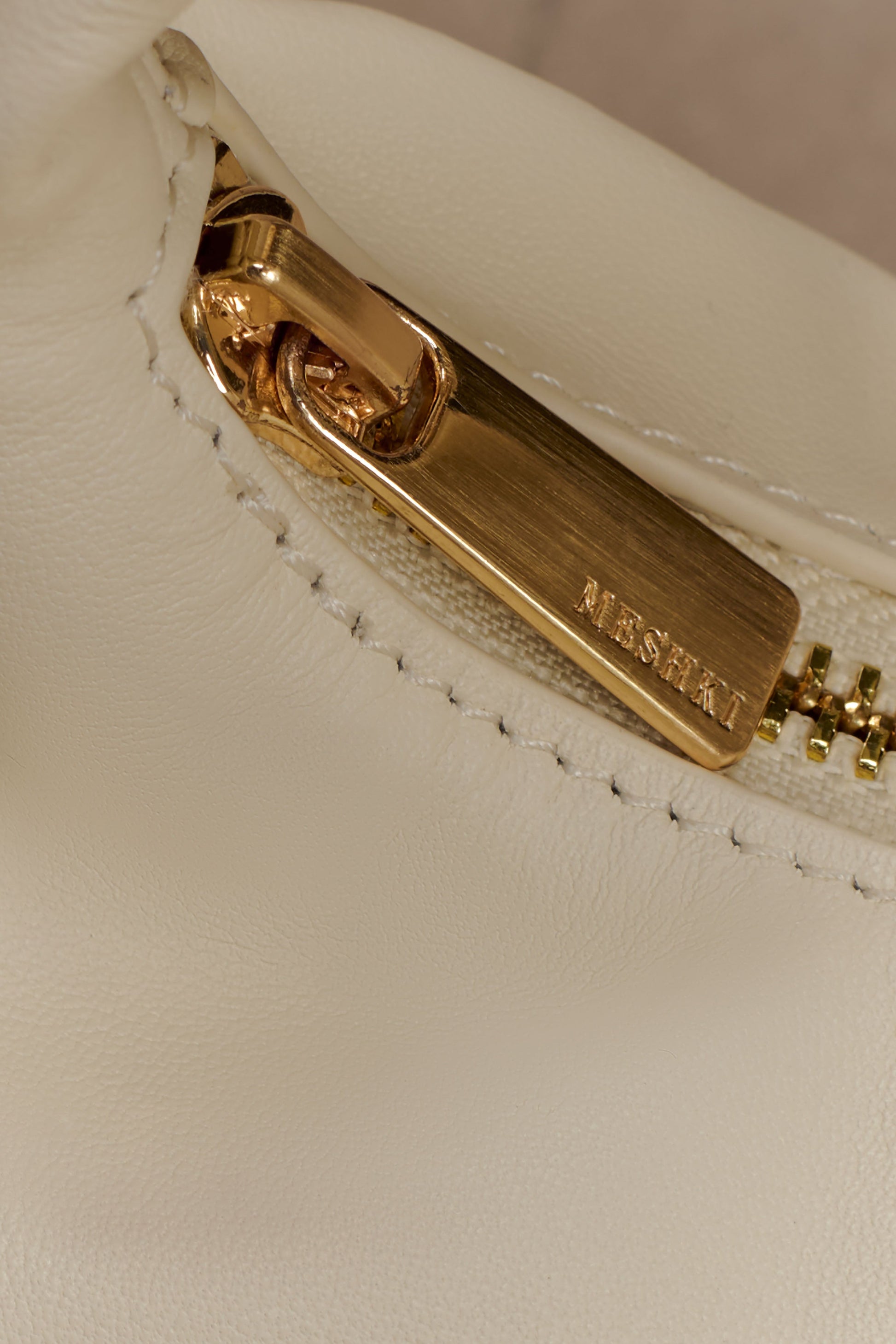 Bristol Mini Croissant Leather Bag - Ivory #5