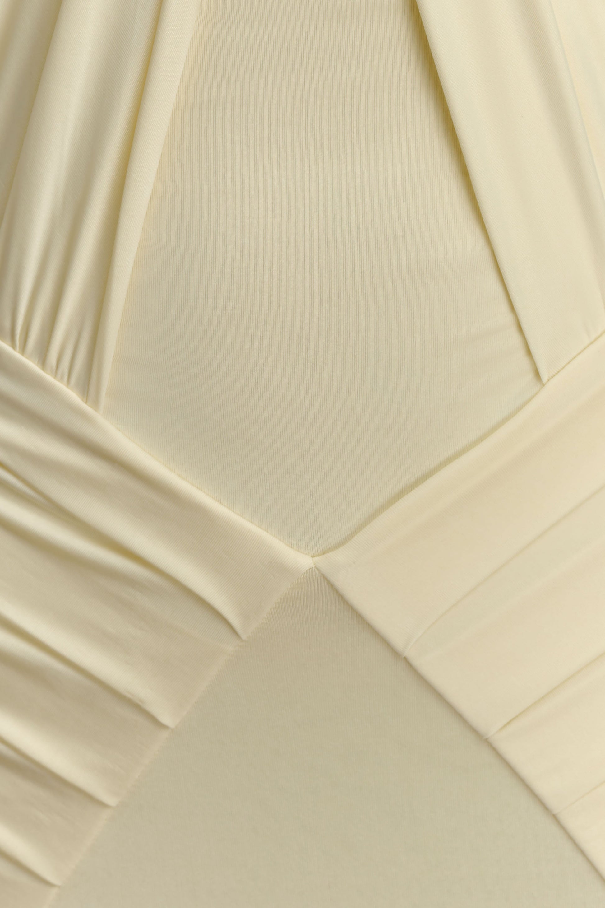 Indira Gathered Slinky Halter Maxi Dress - Lemon #6