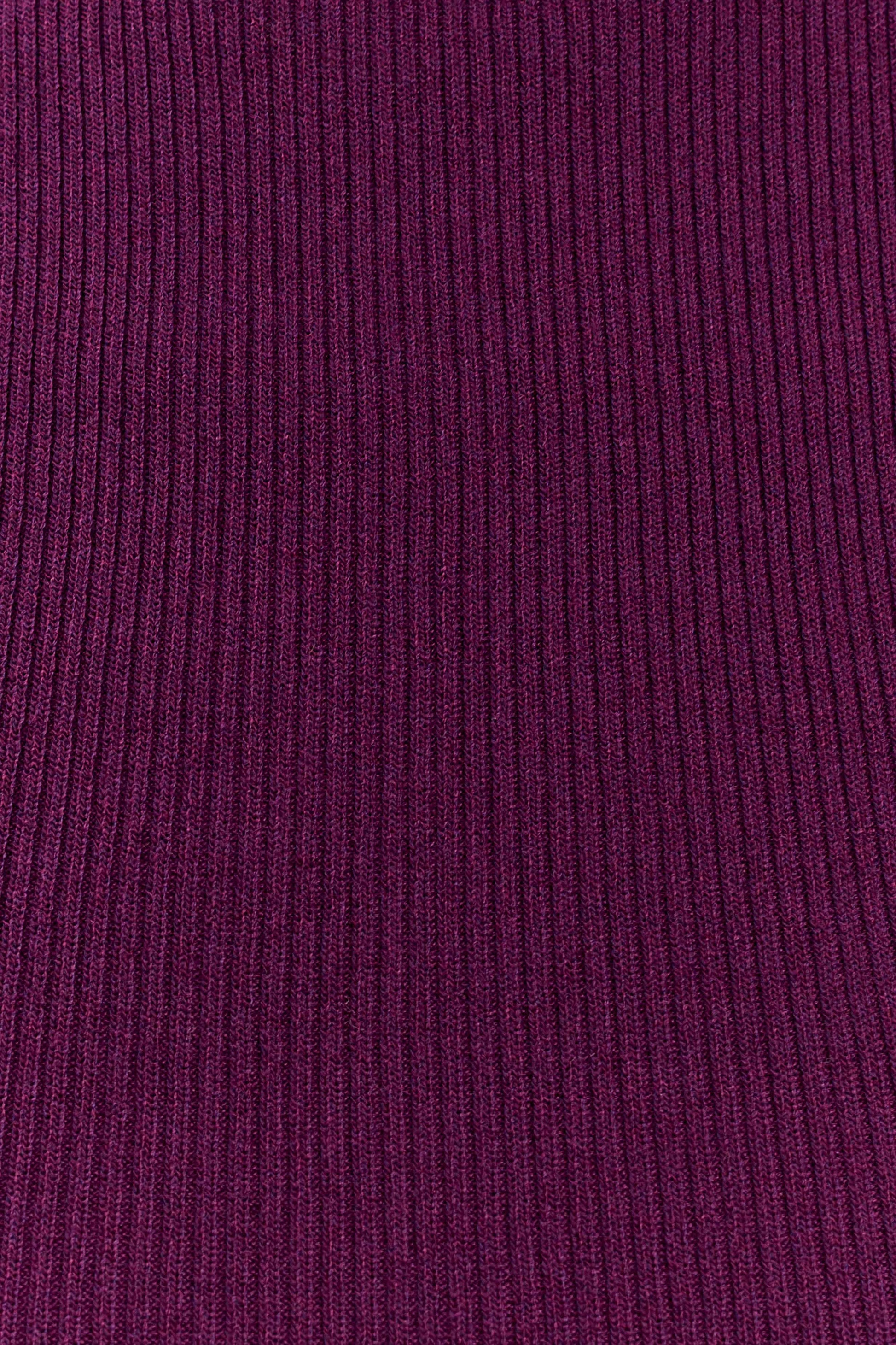 Diya Ribbed High Waisted Pants With Wire Hem - Plum #7