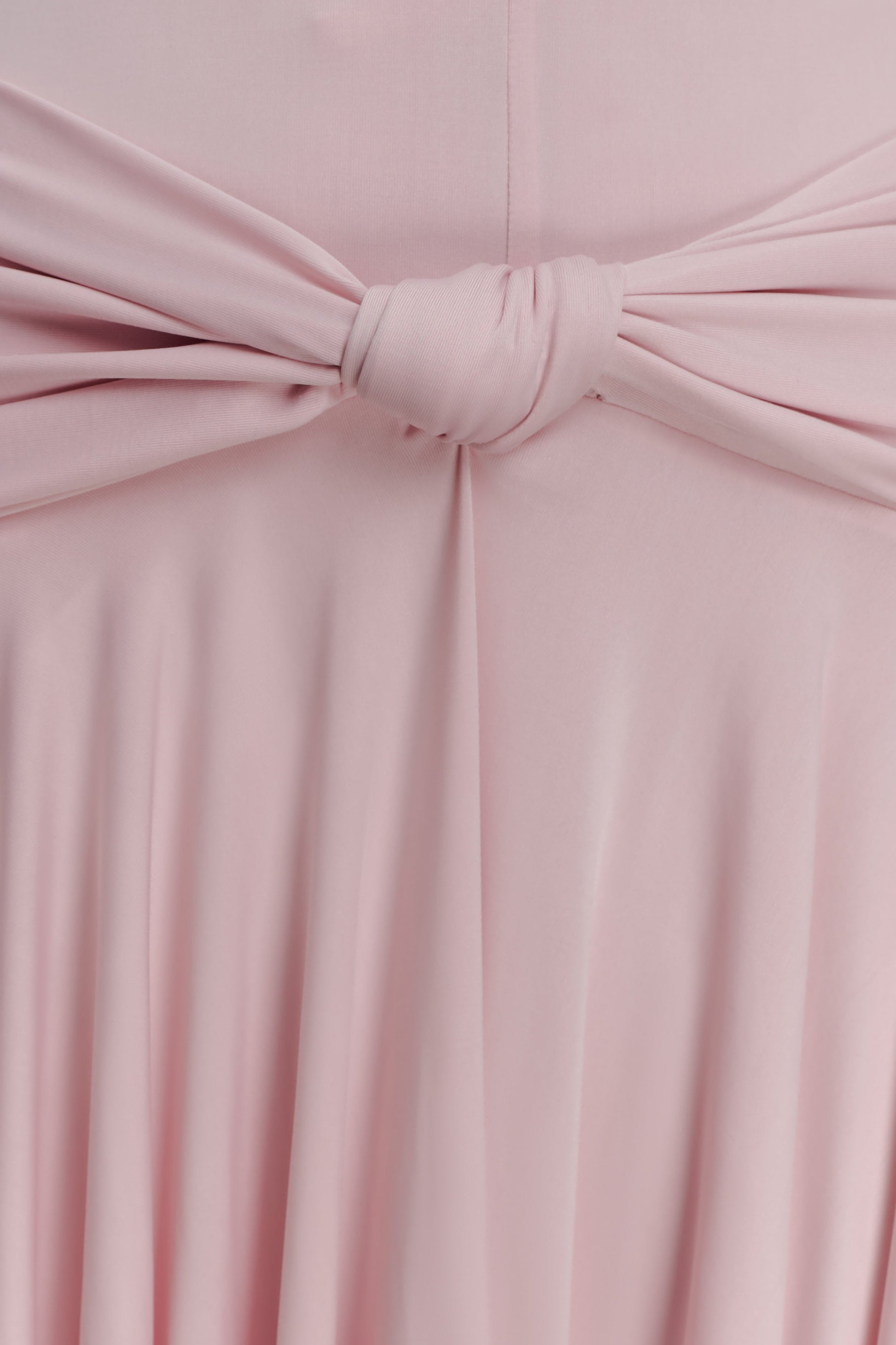 Zelda Asymmetric Slinky Midi Dress - Ballet Pink #4