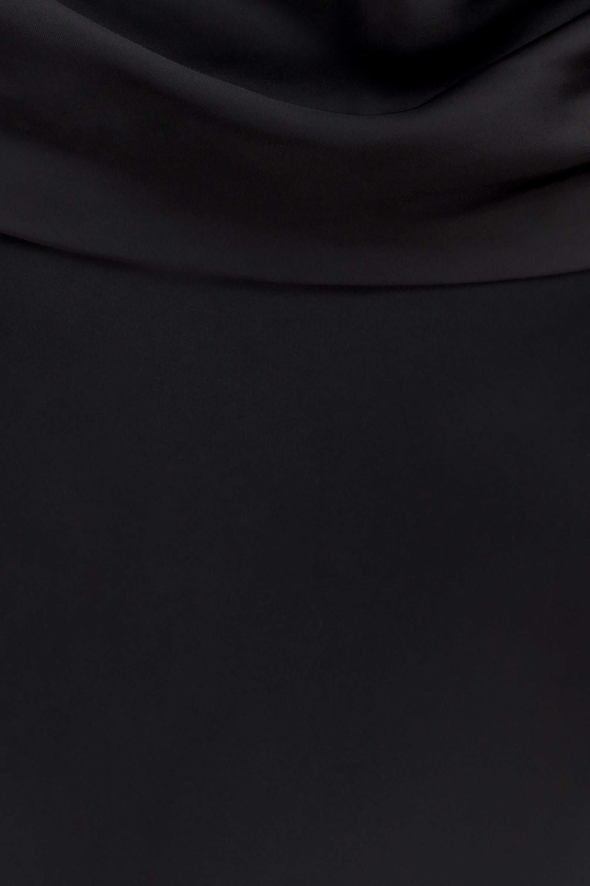 Lydia Cowl Neck Satin Maxi Dress - Black #4