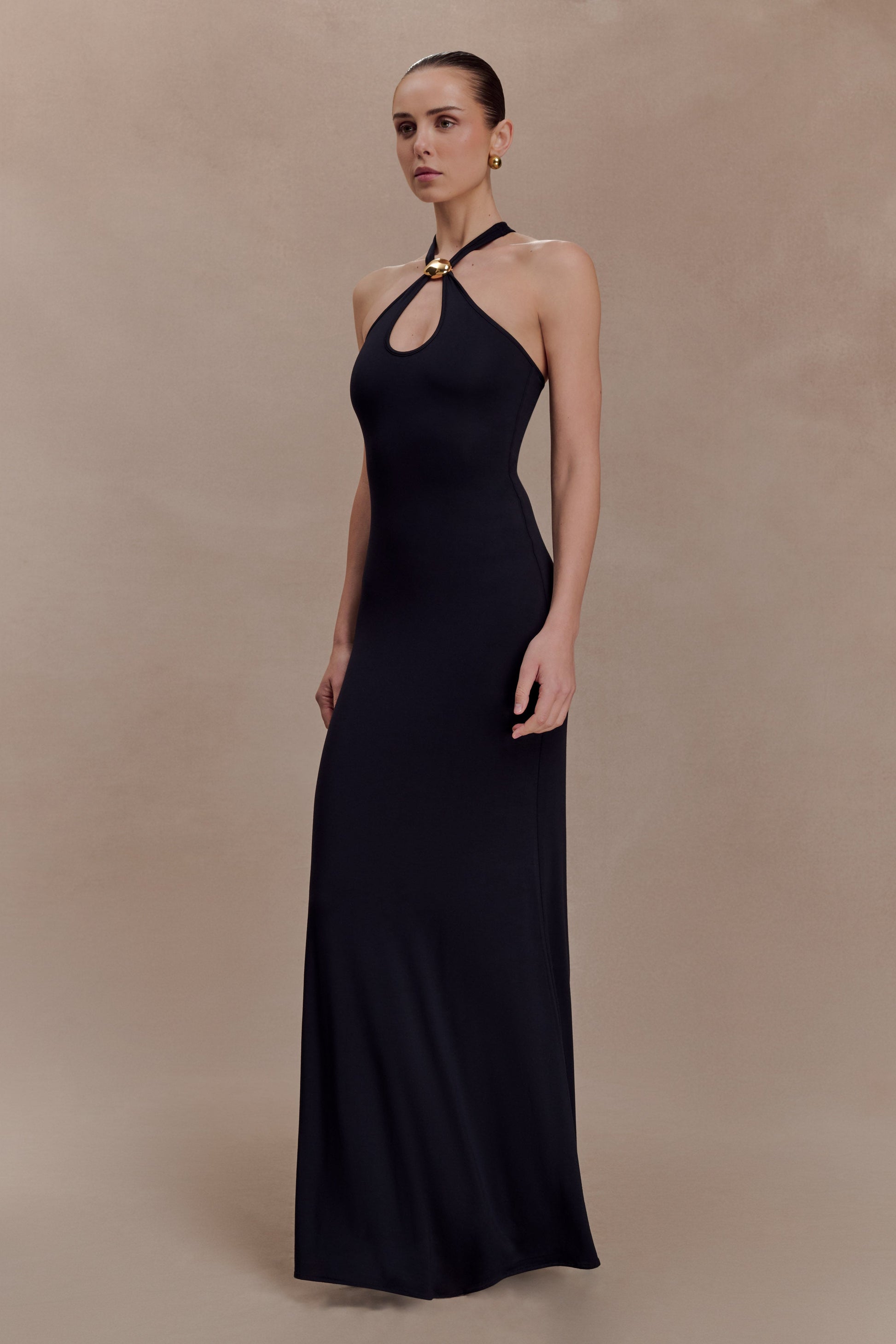 Ramona Modal Maxi Dress With Hardware - Black #3