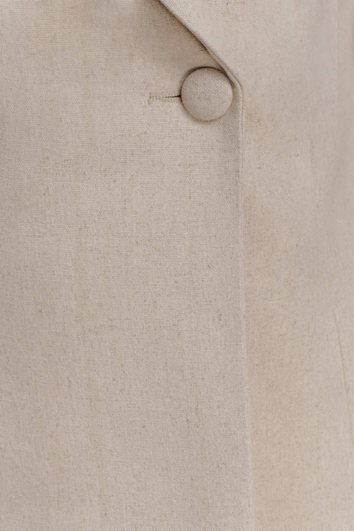 Martine Short Sleeve Linen Top - Natural #7
