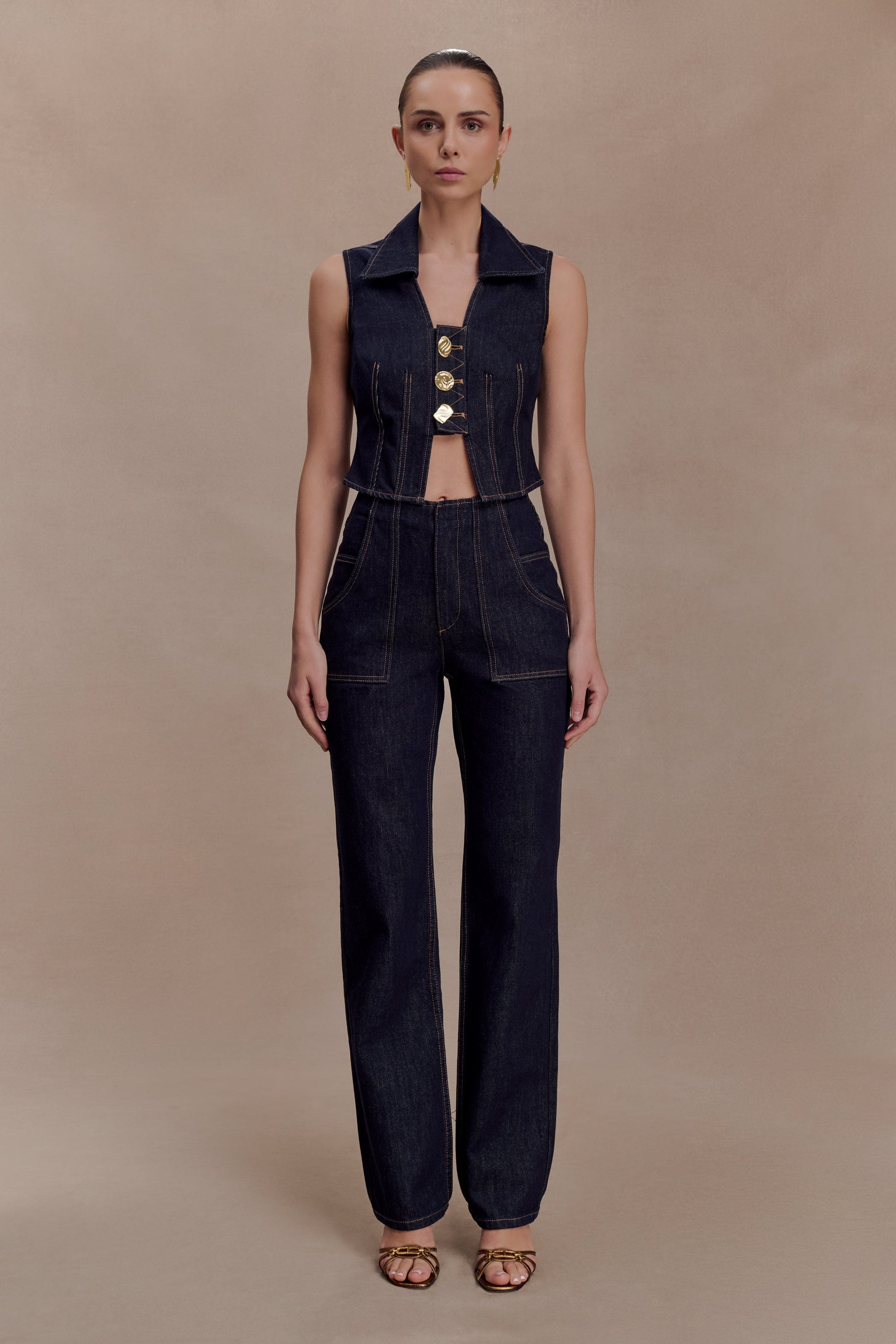 Clarrissa High Rise Jeans - Washed Indigo Blue