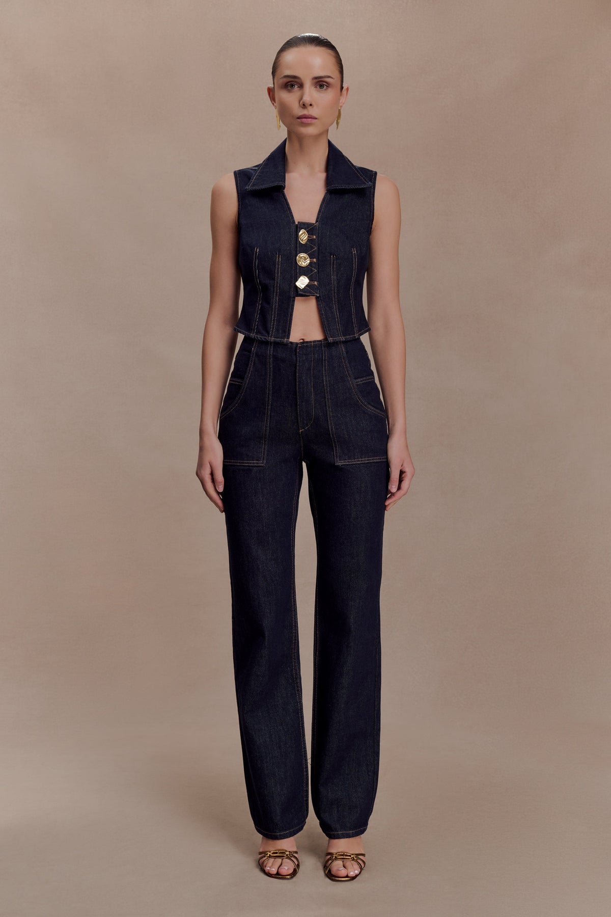 Clarrissa High Rise Jeans - Washed Indigo Blue #3