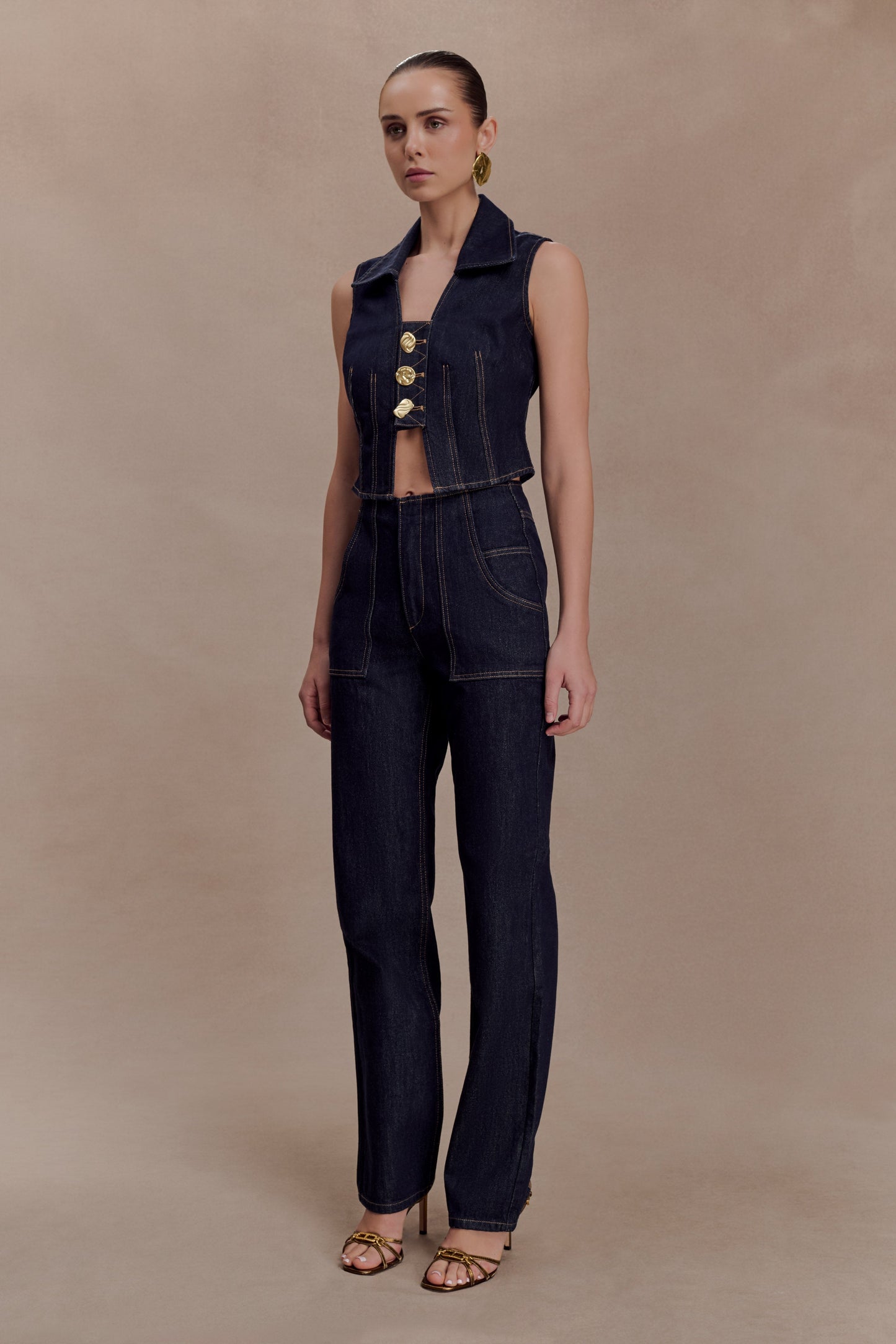 Clarrissa High Rise Jeans - Washed Indigo Blue