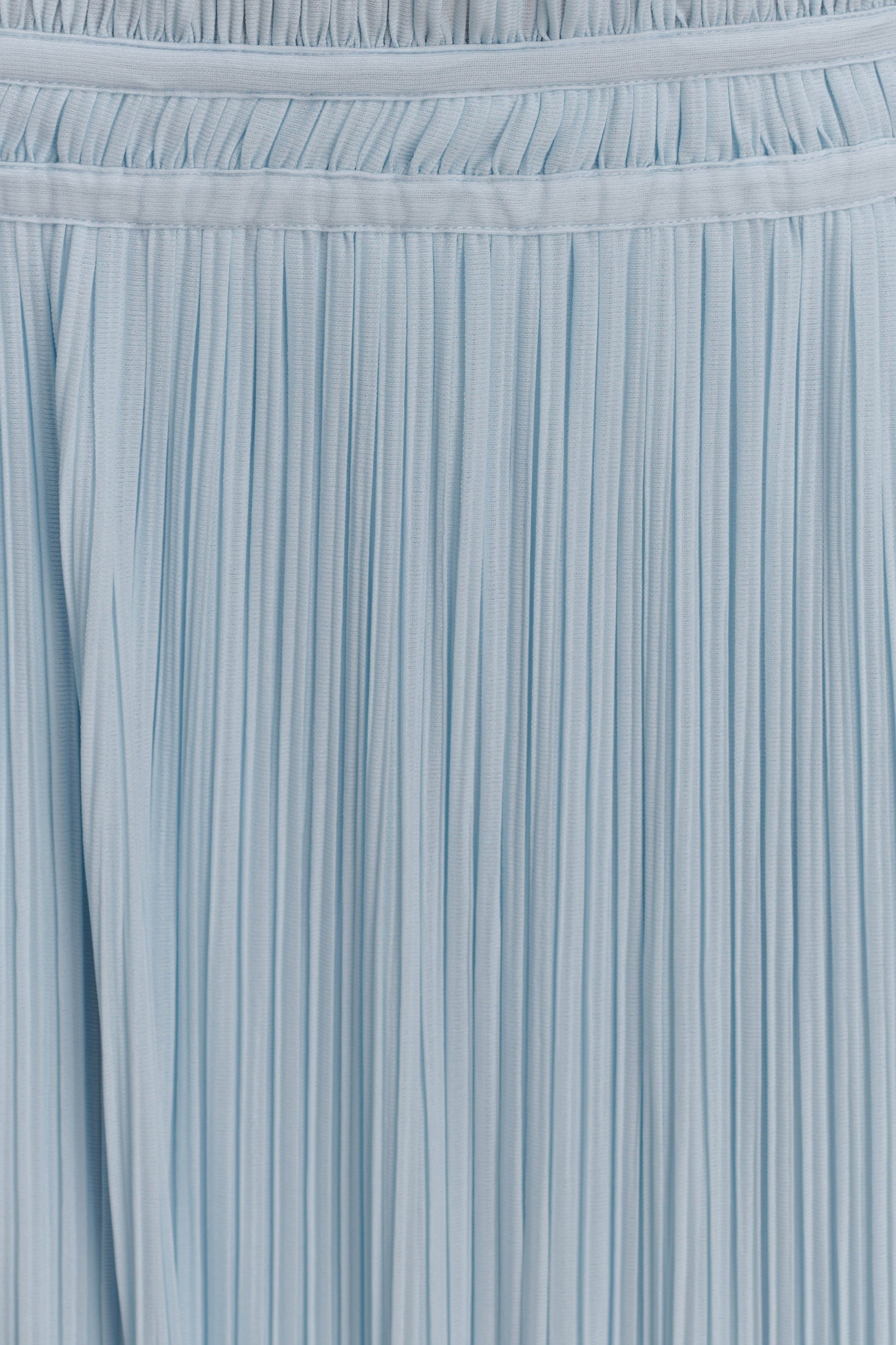 Amaris Gathered Plisse Maxi Skirt - Pale Blue #6
