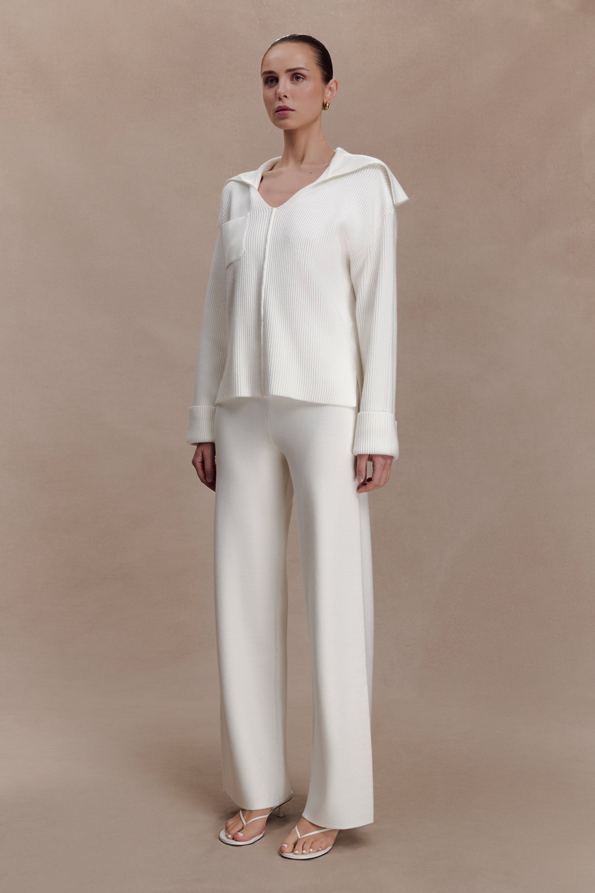 Kerrymae Straight Leg Knit Pants - Off White #3