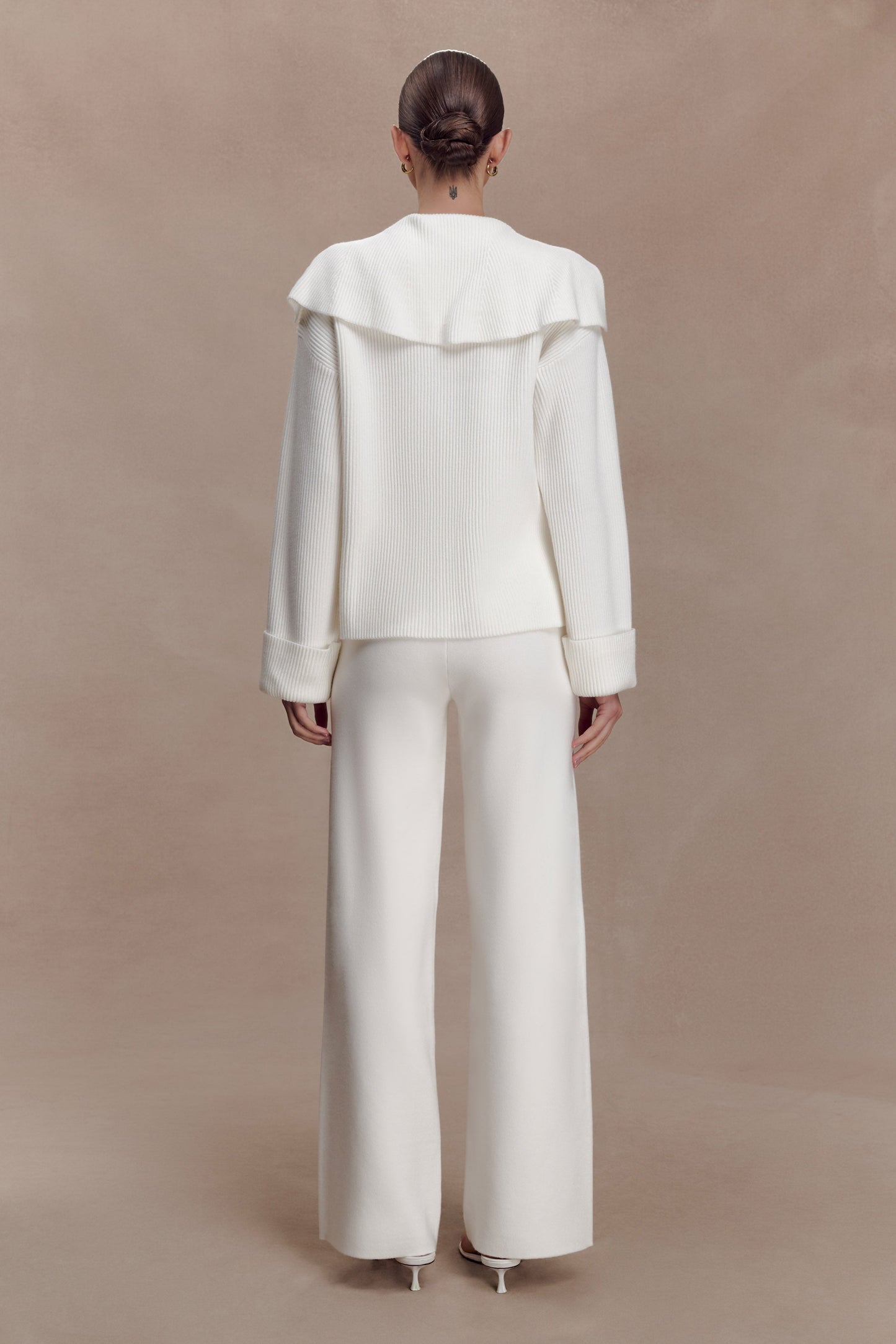 Kerrymae Straight Leg Knit Pants - Off White