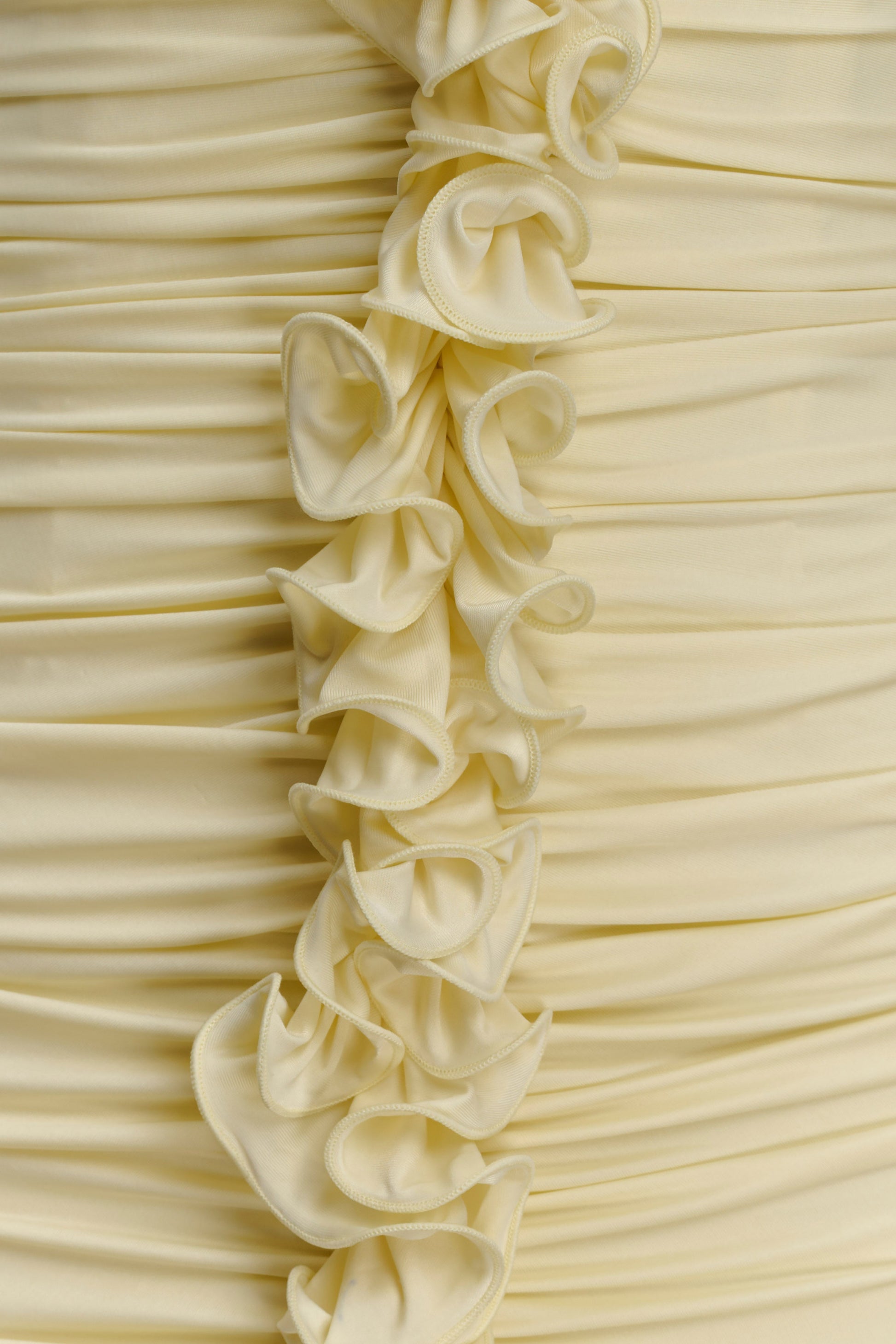 Alessandra Slinky Ruffle Maxi Dress - Lemon #5
