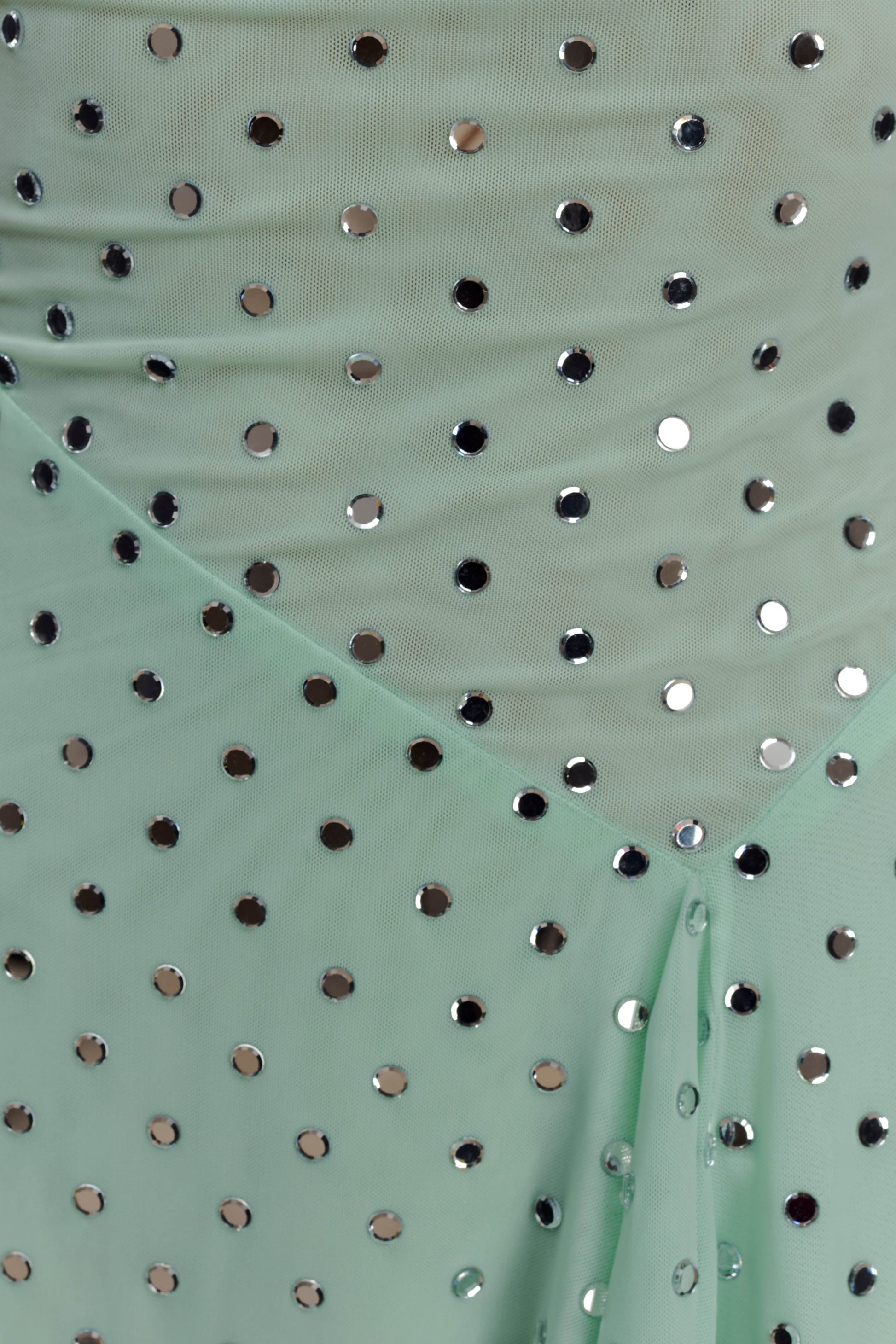 Zahra Diamante Cowl Mini Dress - Mint #9