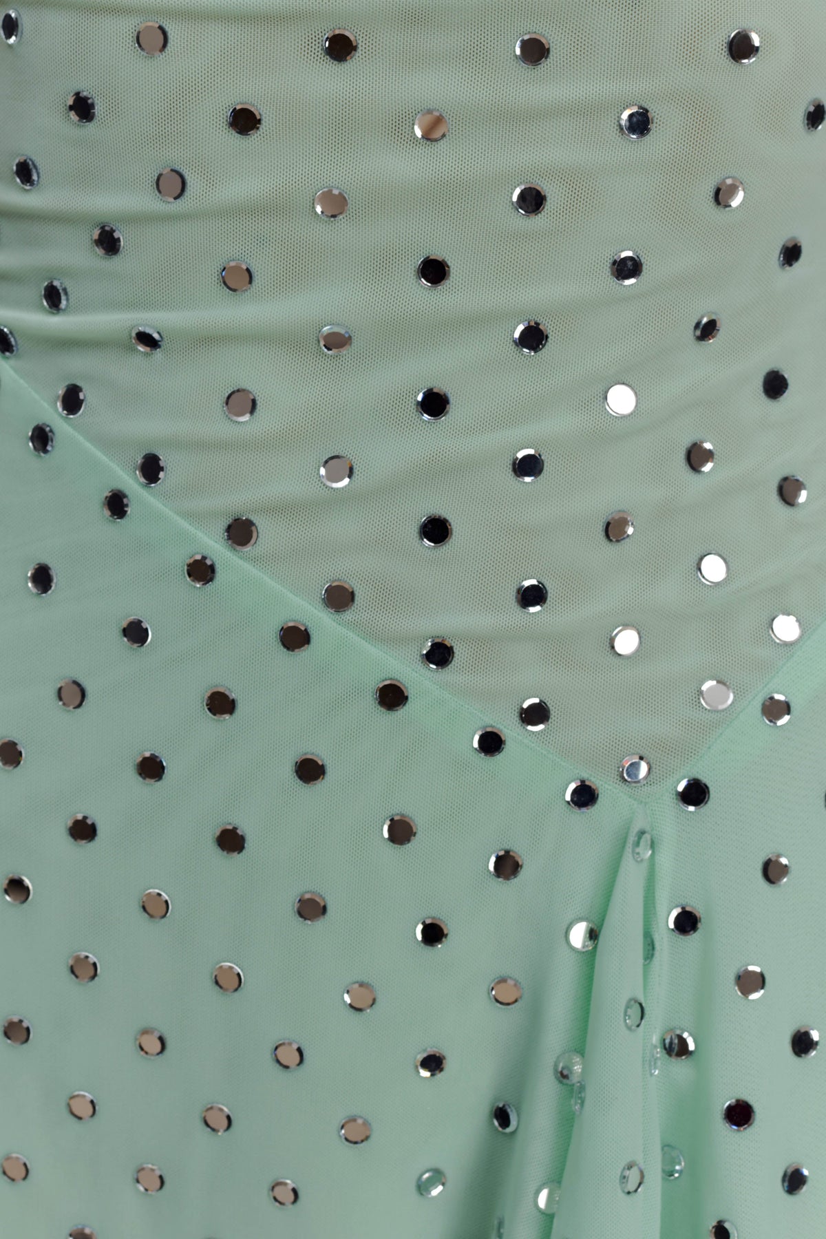 Zahra Diamante Cowl Mini Dress - Mint #9
