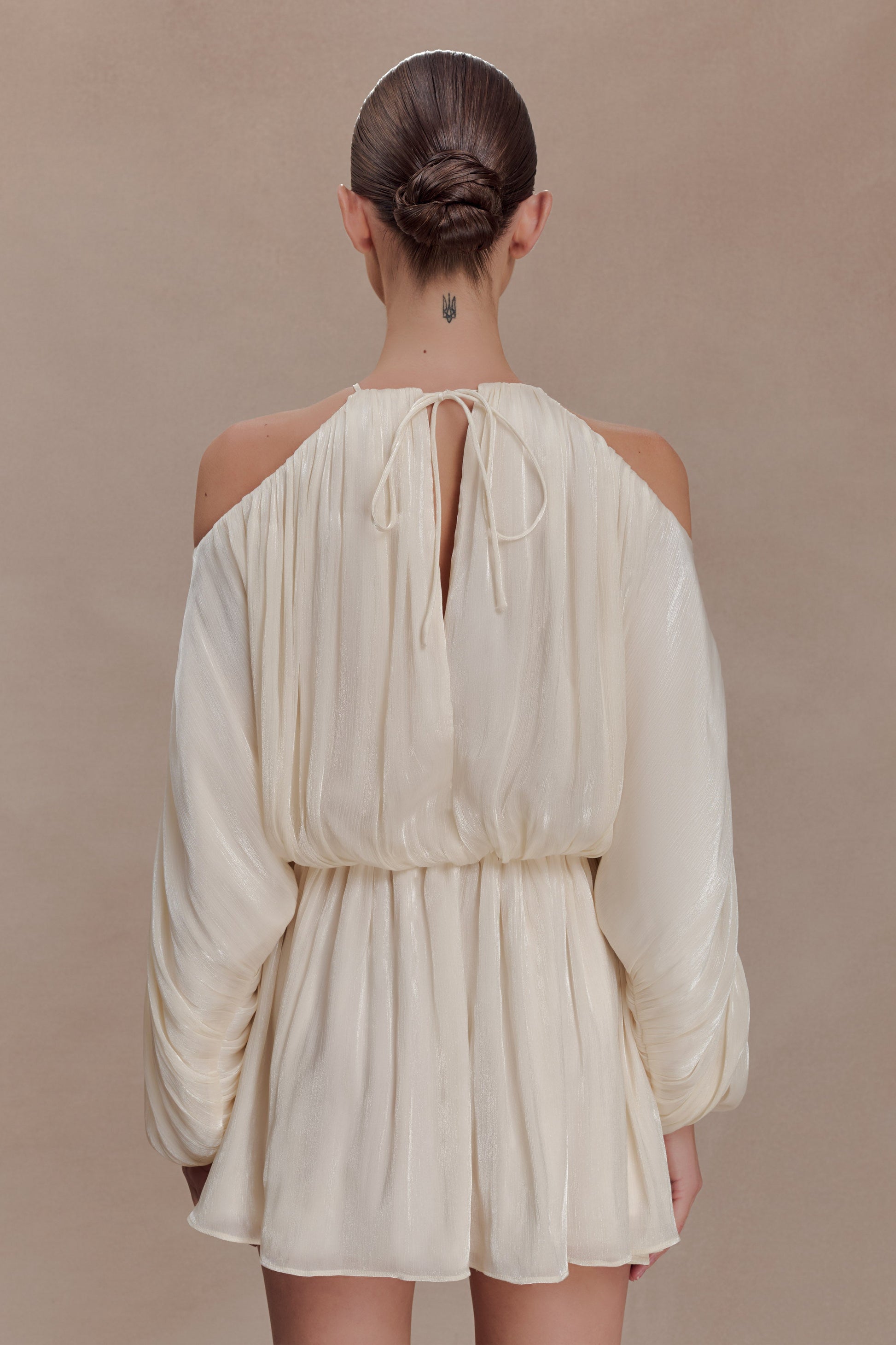 Minna Halter Mini Dress - Opal White #7