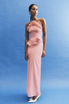 Melissa Chiffon Flower Maxi Dress - Baby Pink