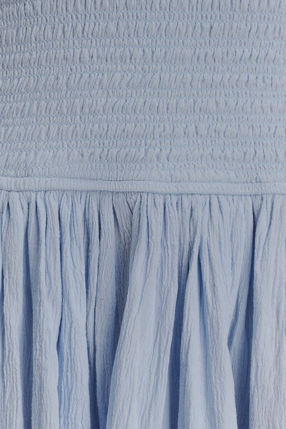 Maureen Cotton Shirring Maxi Dress - Powder Blue #9