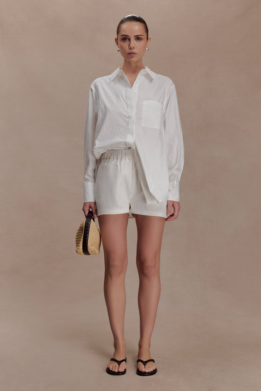 Campbell Cotton Oversized Shirt - White
