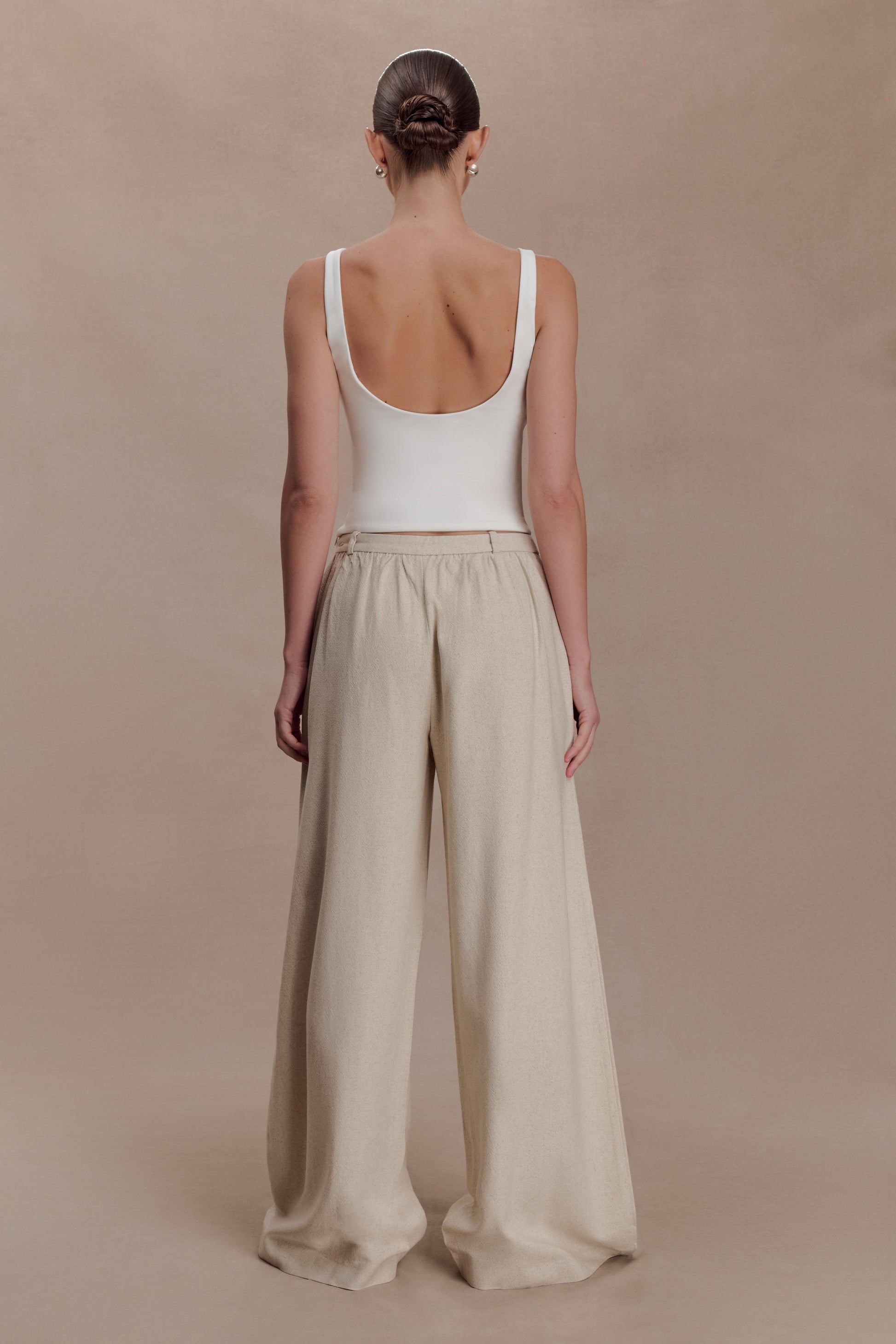 Gabby Straight Leg Linen Pants - Natural #5