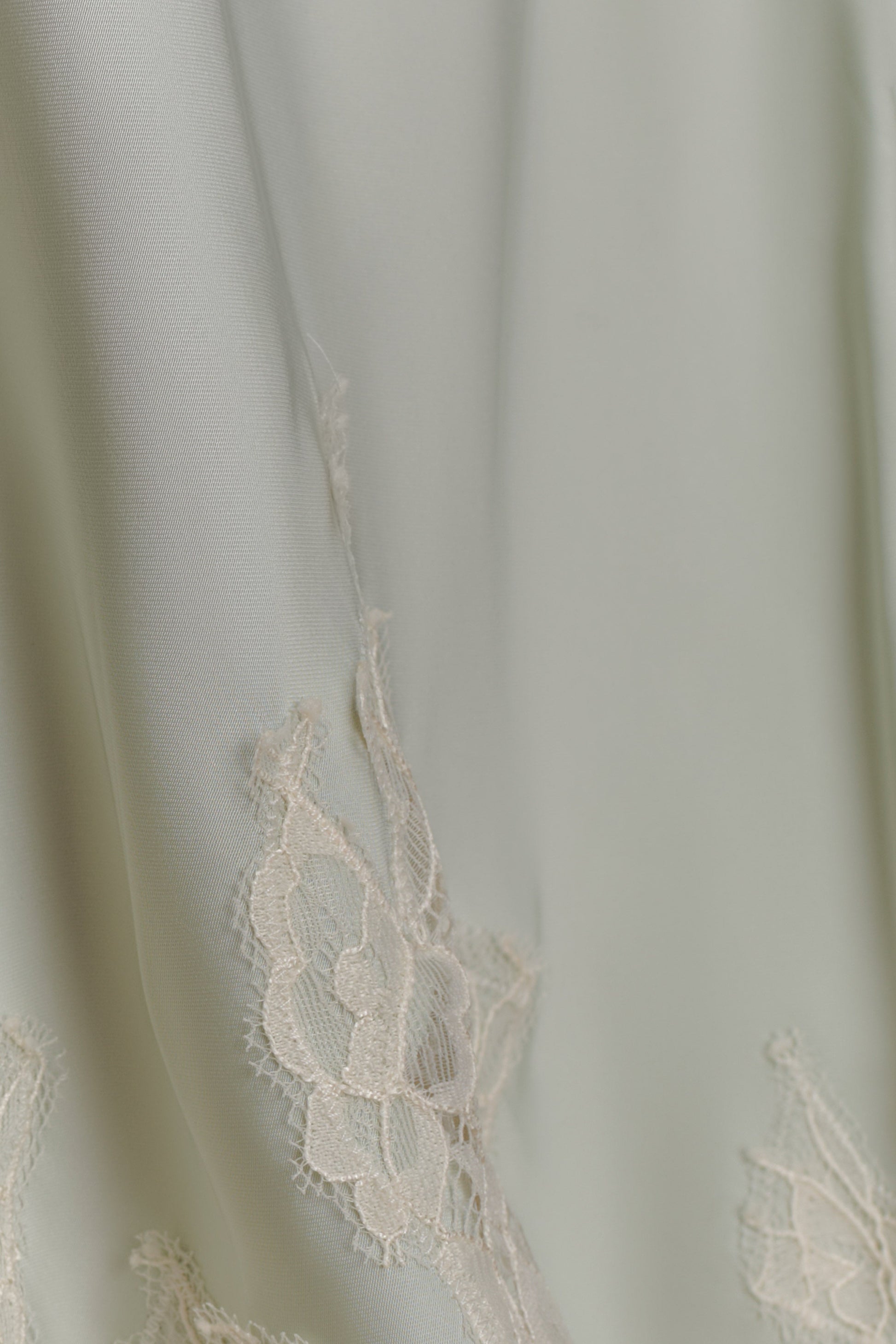 Nina Satin And Lace Maxi Skirt - Sage #6