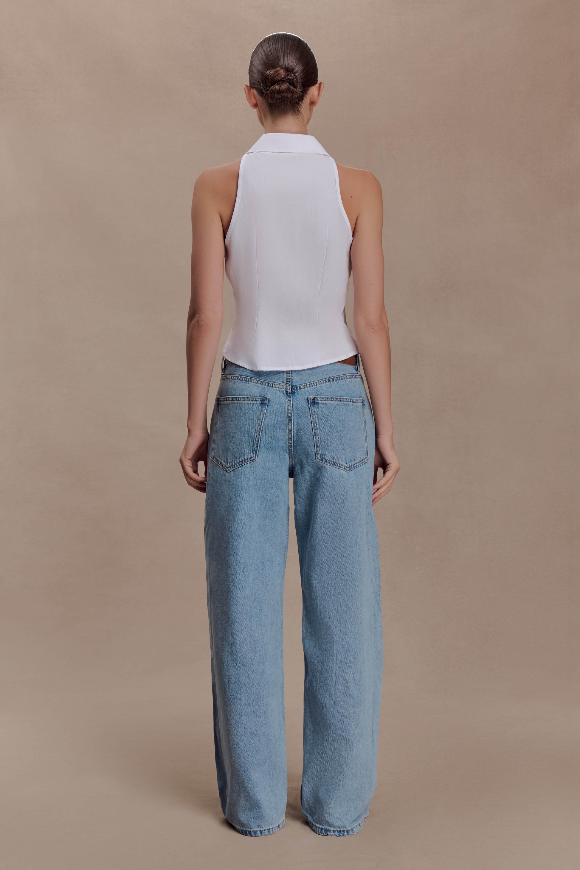 Scout Sleeveless Linen Shirt - White #2