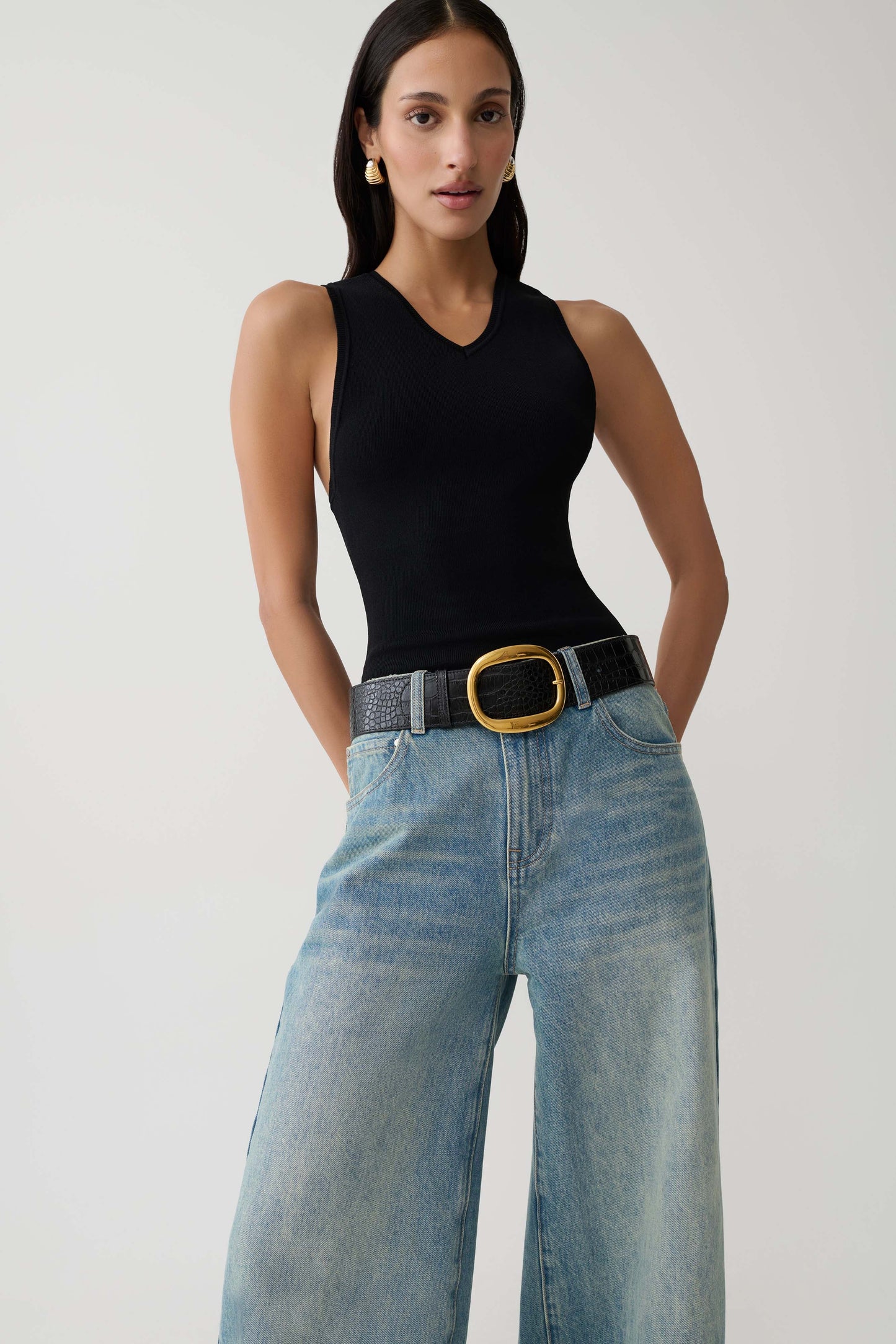 Marleen Knit Tank Top - Black