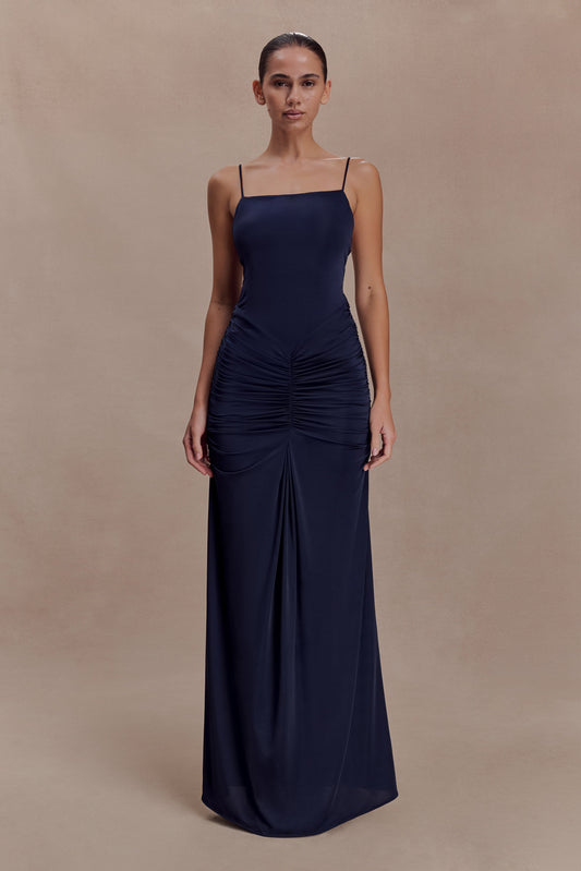 Roisin Slinky Maxi Dress - Navy