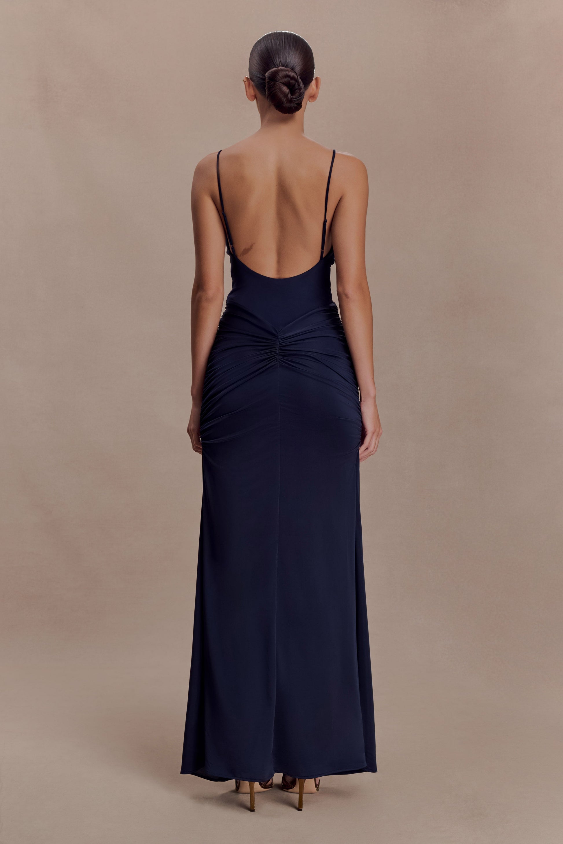 Roisin Slinky Maxi Dress - Navy #2
