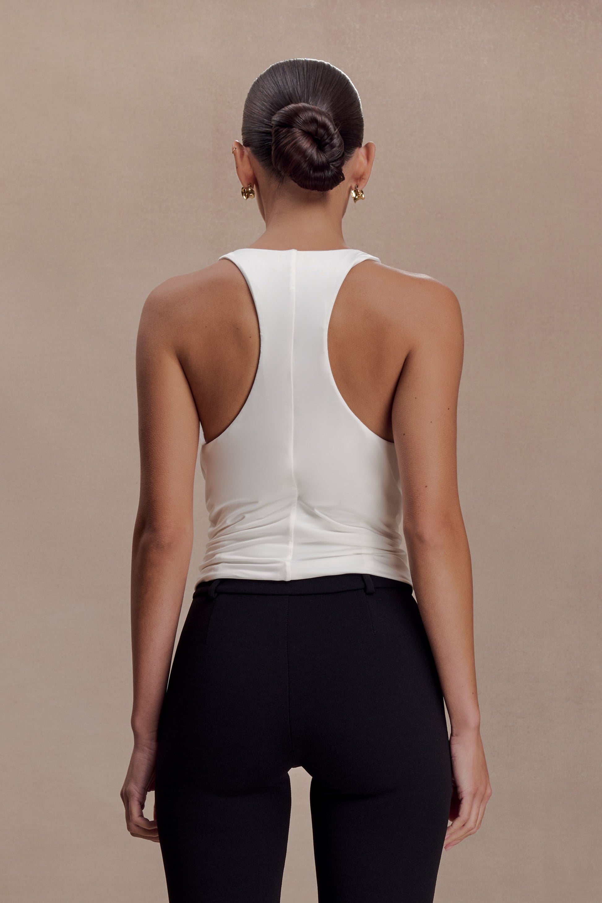 Alessandra Slinky Ruffle Top - Ivory #2