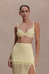 Coleene Pointelle Knit Top - Lemon