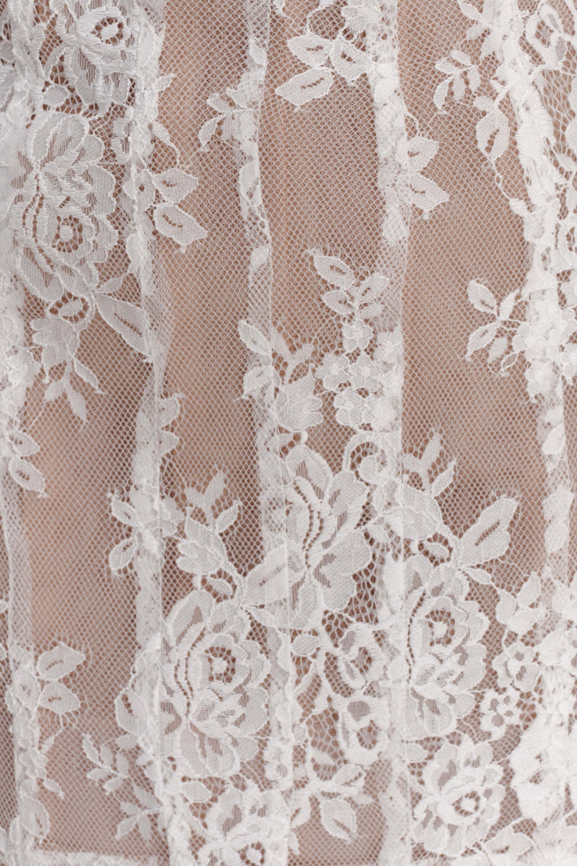 Zoey Lace Corset Mini Dress - Ivory #8