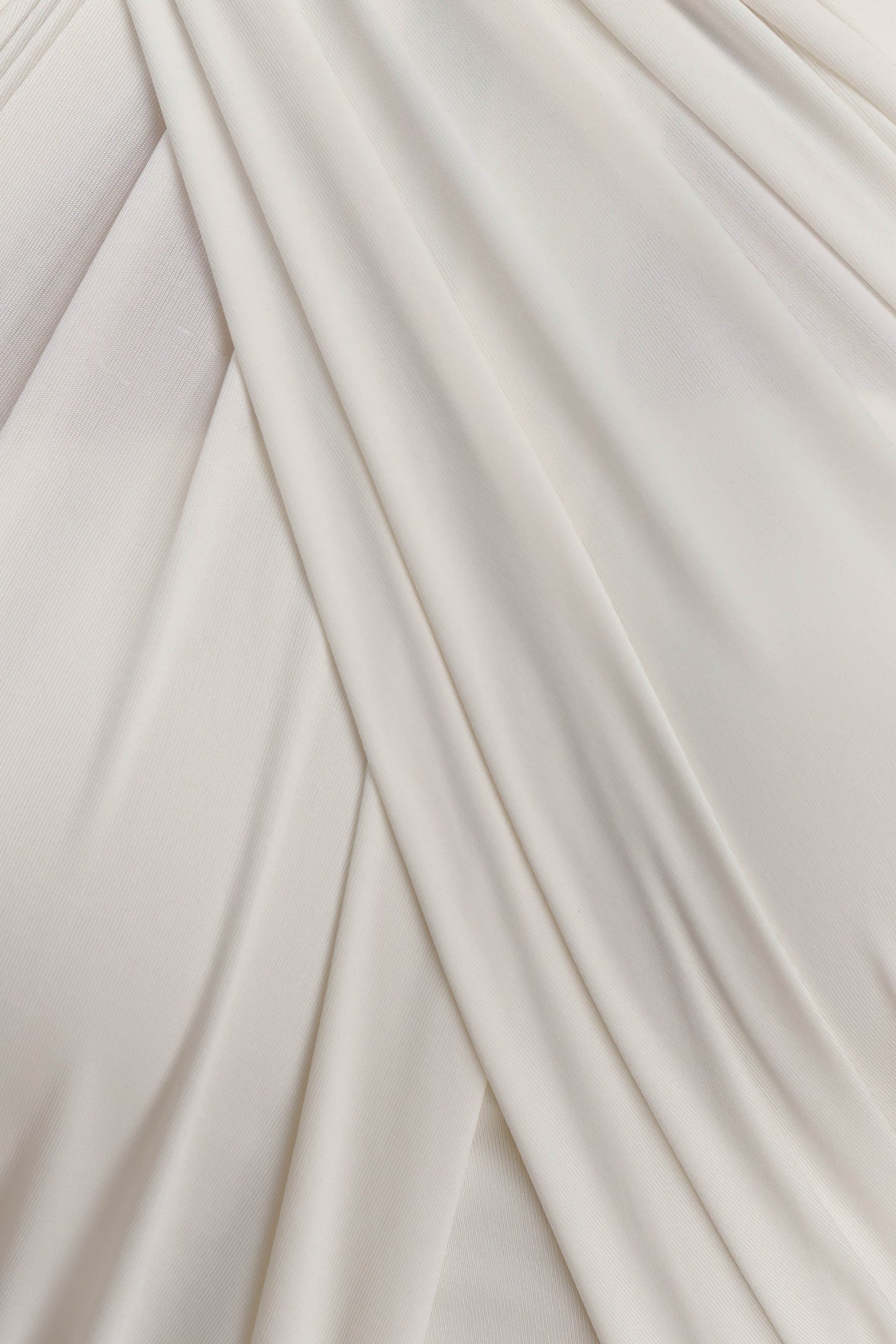 Indira Gathered Slinky Halter Maxi Dress - Ivory