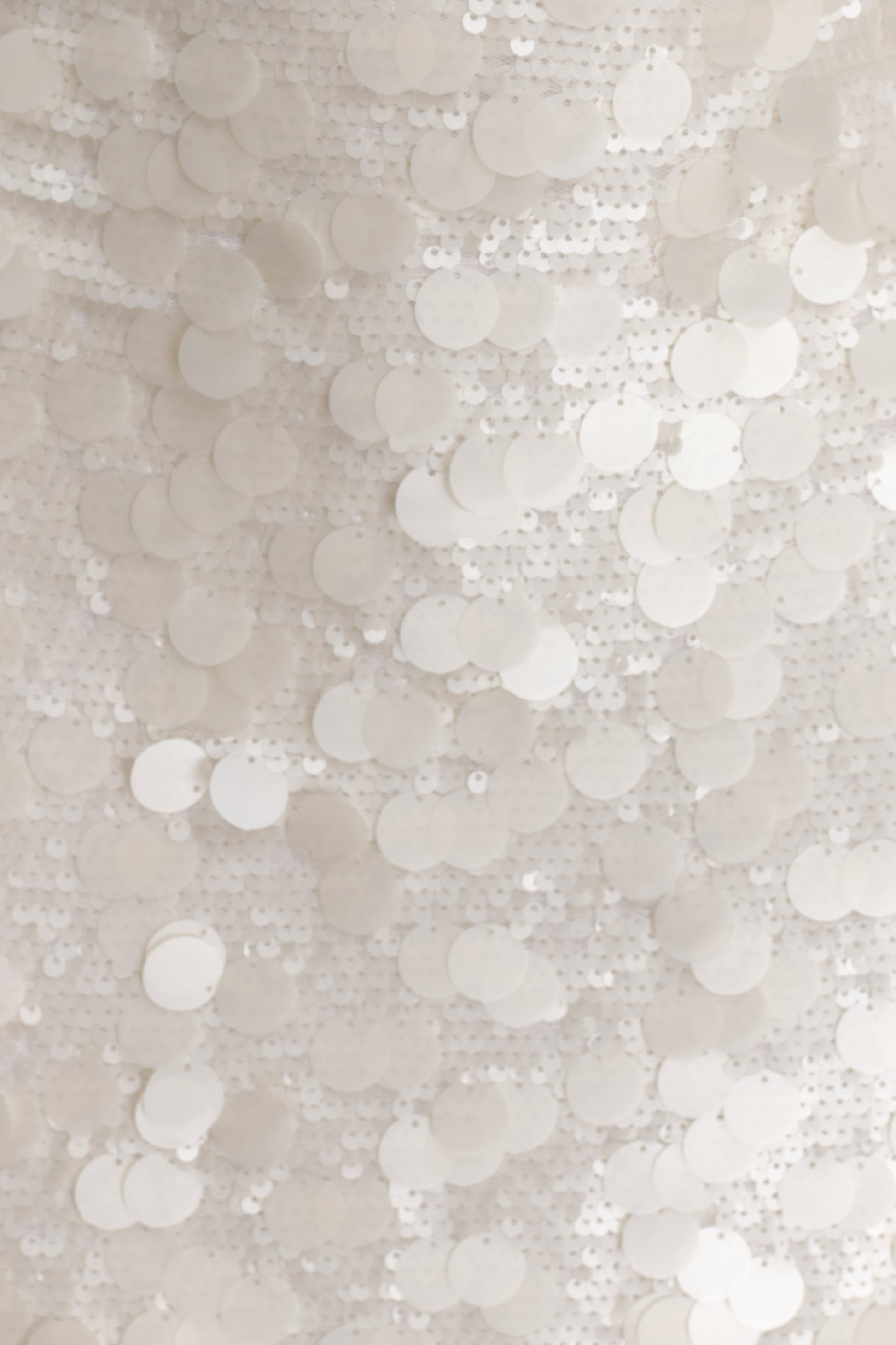 Caralee Sequin Halter Mini Dress - Ivory #7