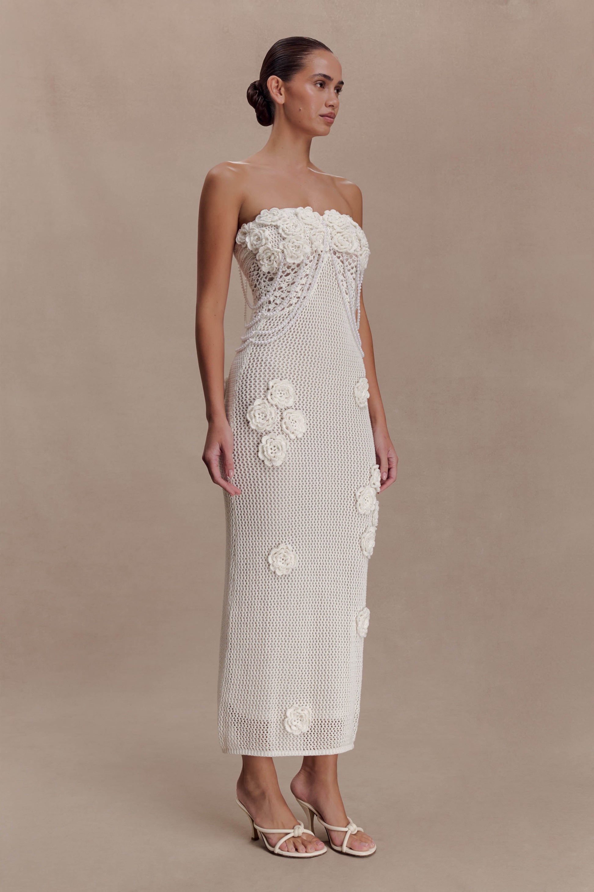 sachin and babi light blue dress Kingsly Crochet Maxi Dress