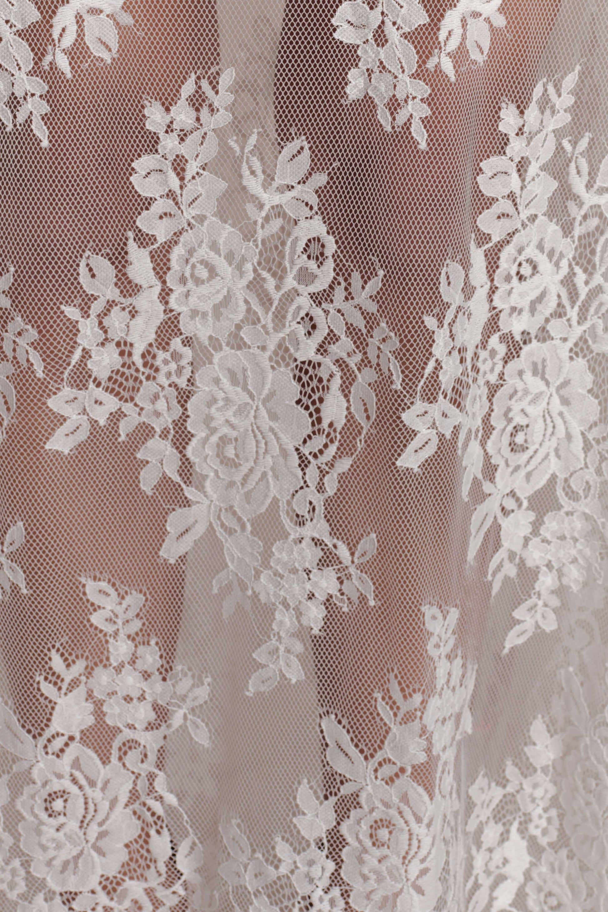 Camille Beaded Satin And Lace Maxi Skirt - Ivory #5
