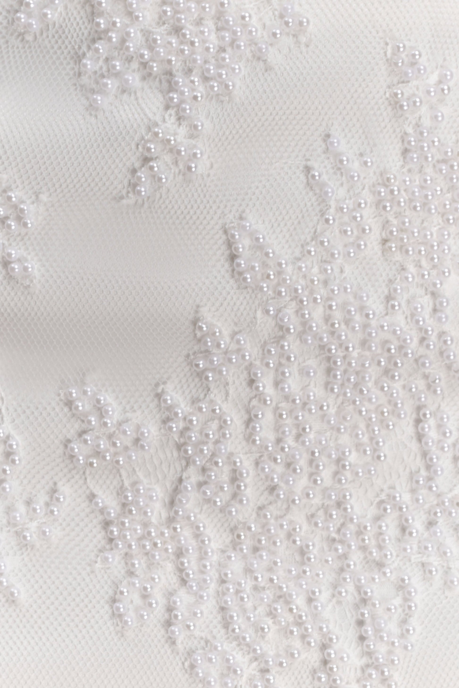 Camille Beaded Satin And Lace Maxi Skirt - Ivory #8