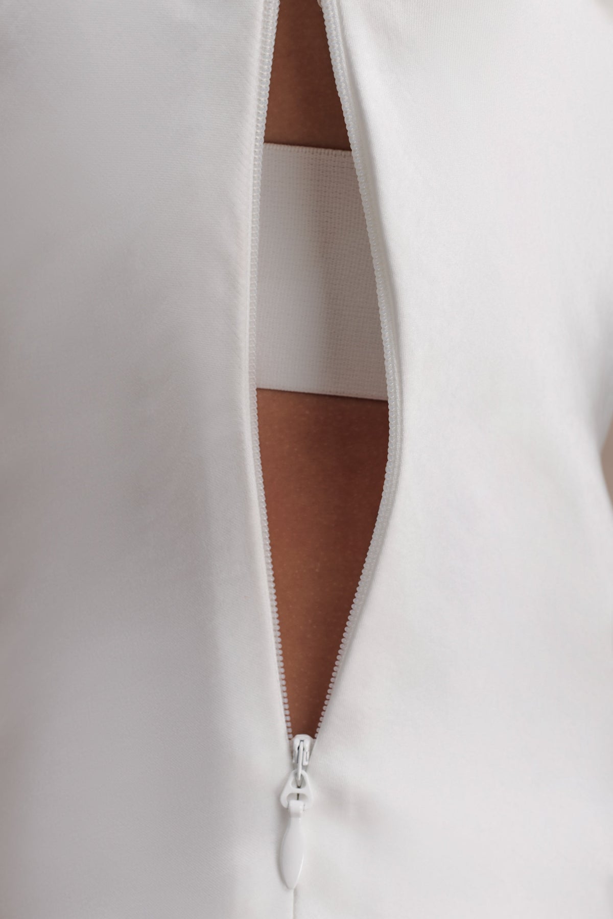 Ashley Cowl Neck Lace And Satin Maxi Dress - Ivory #8