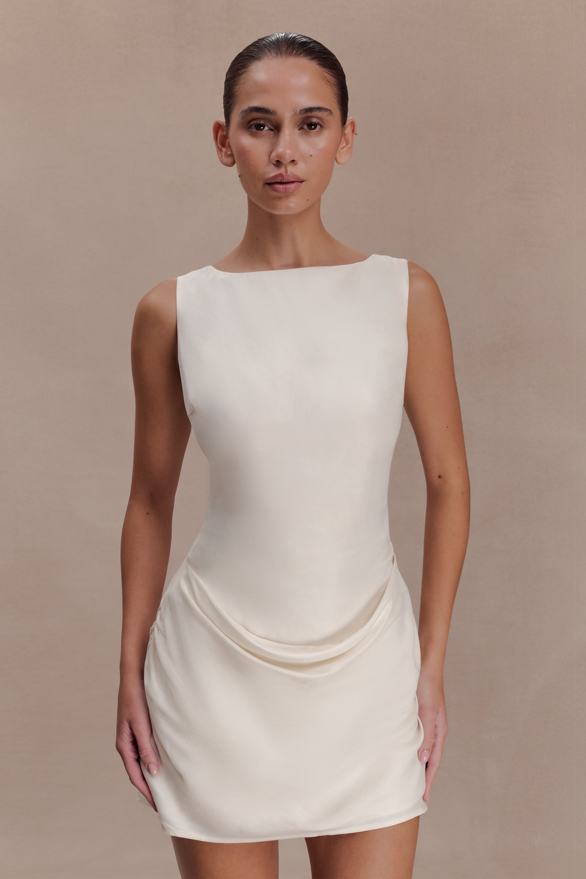 Bexley Draped Mini Dress - Ivory #6