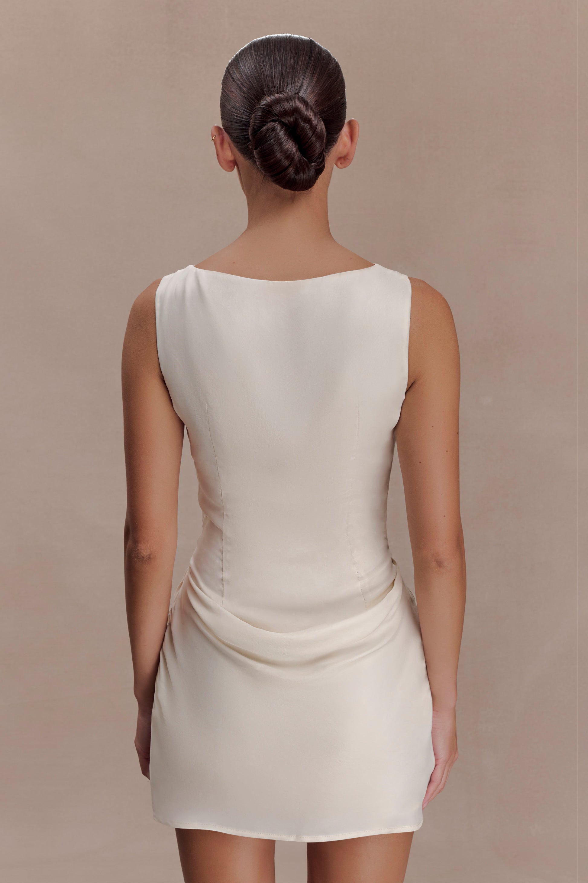 Bexley Draped Mini Dress - Ivory #5