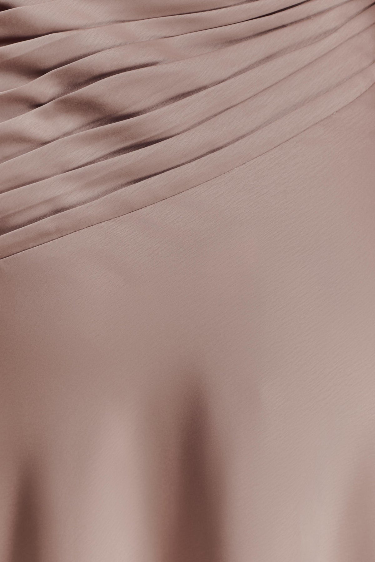 Lyla Asymmetrical Satin Maxi Dress - Bronze Taupe #4