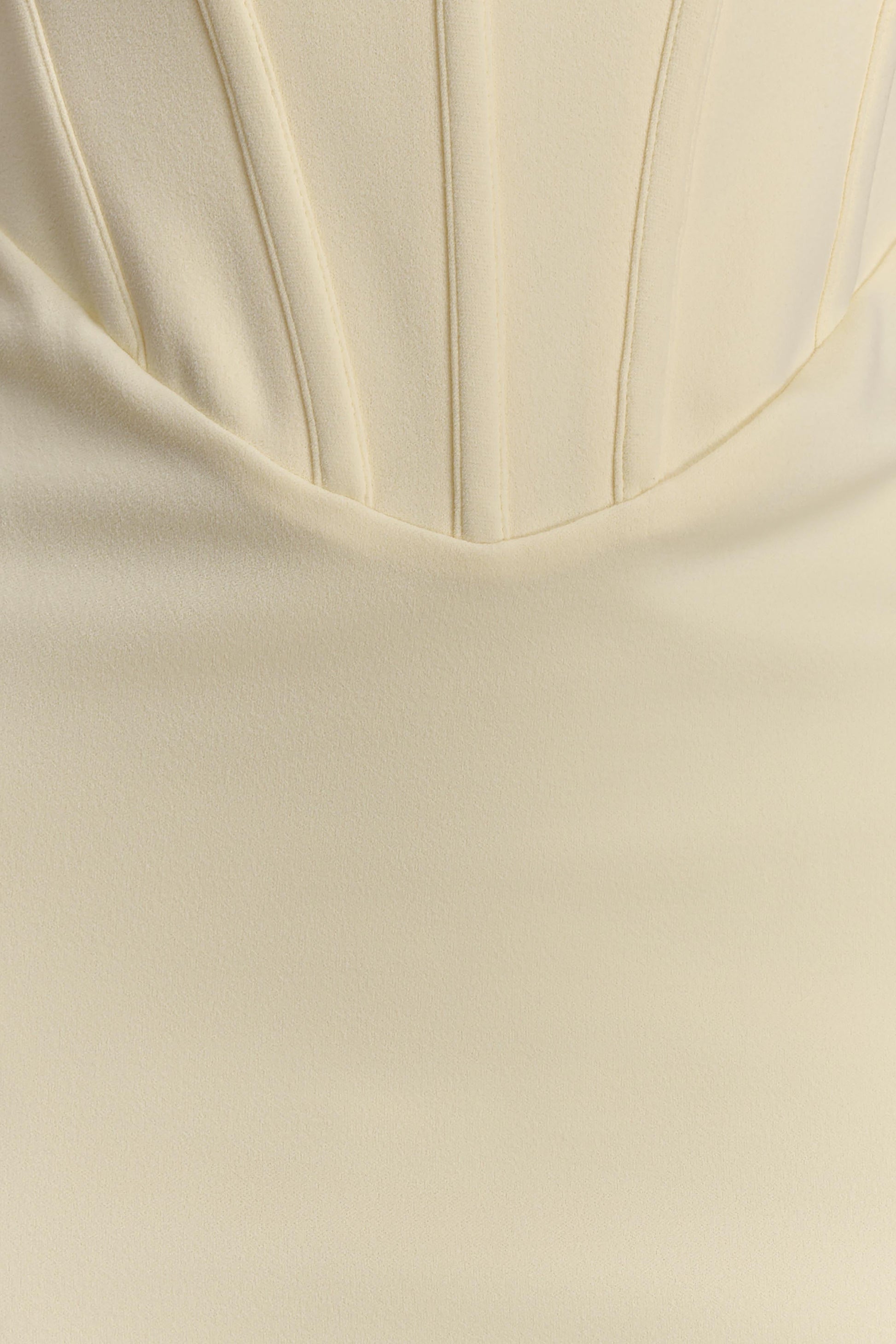 Luella Crepe Corset Maxi Dress - Lemon #9