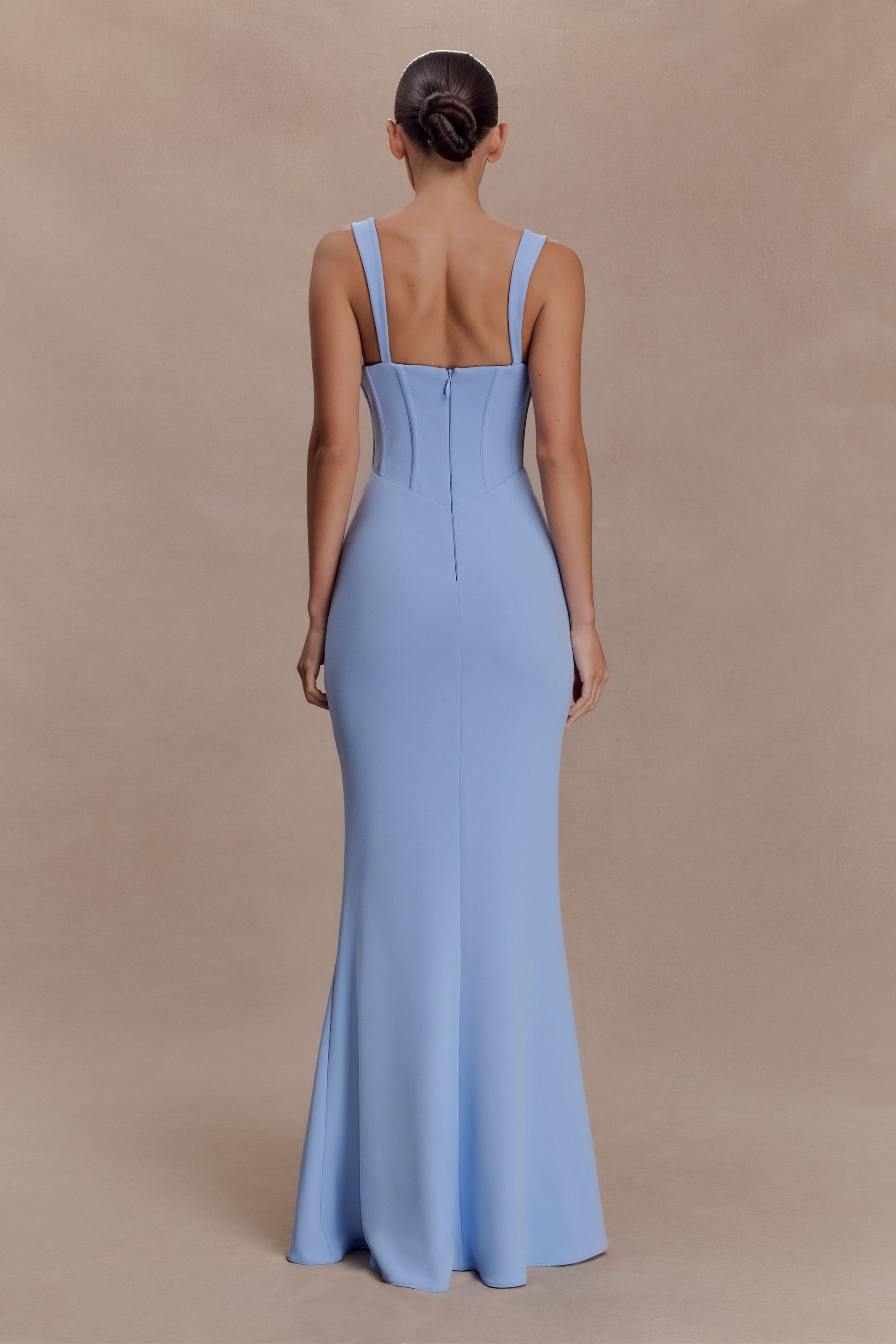 Luella Crepe Corset Maxi Dress - Cornflower Blue #2