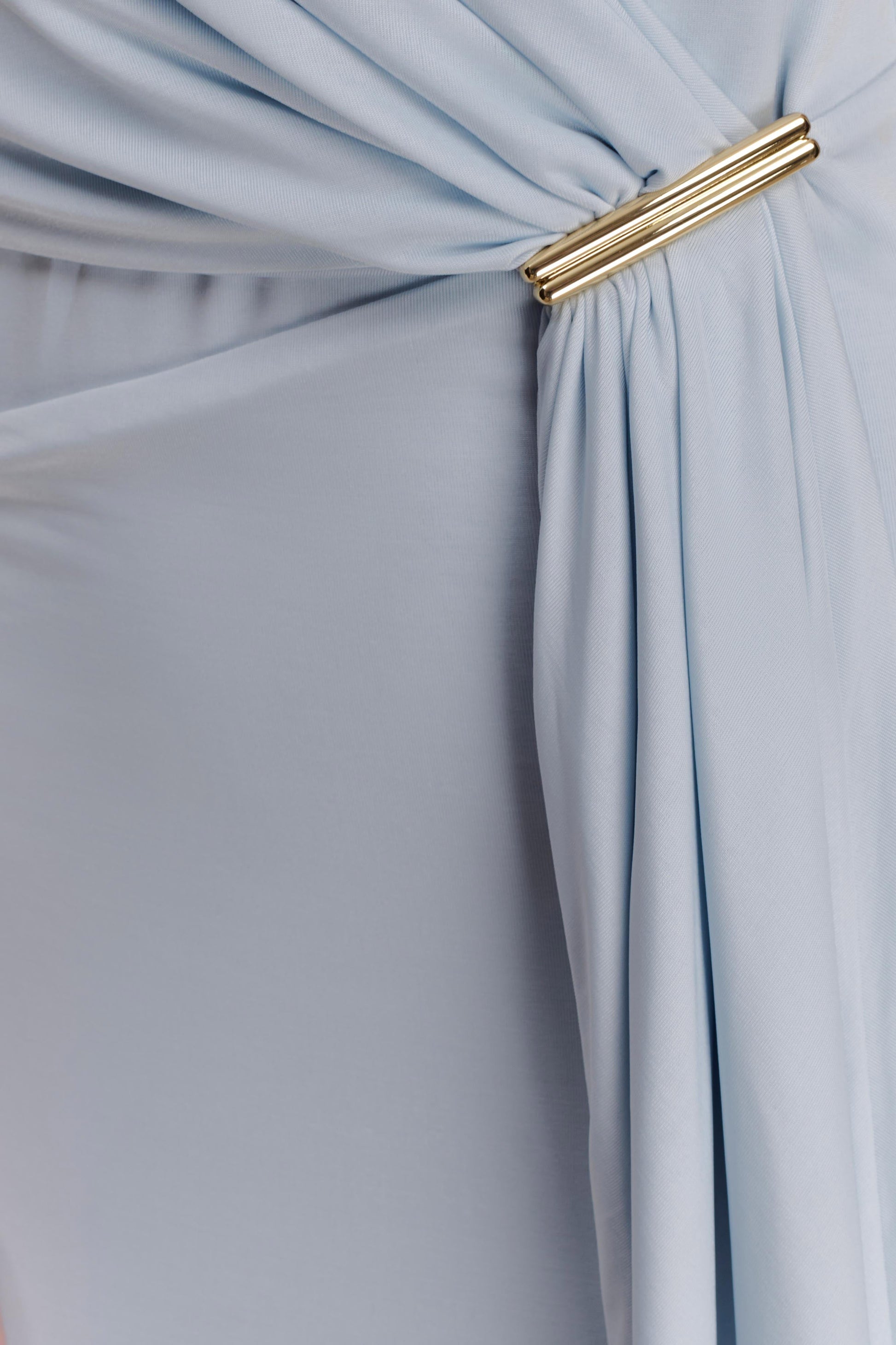 Veda Slinky Halter Maxi Dress - Pale Blue #4