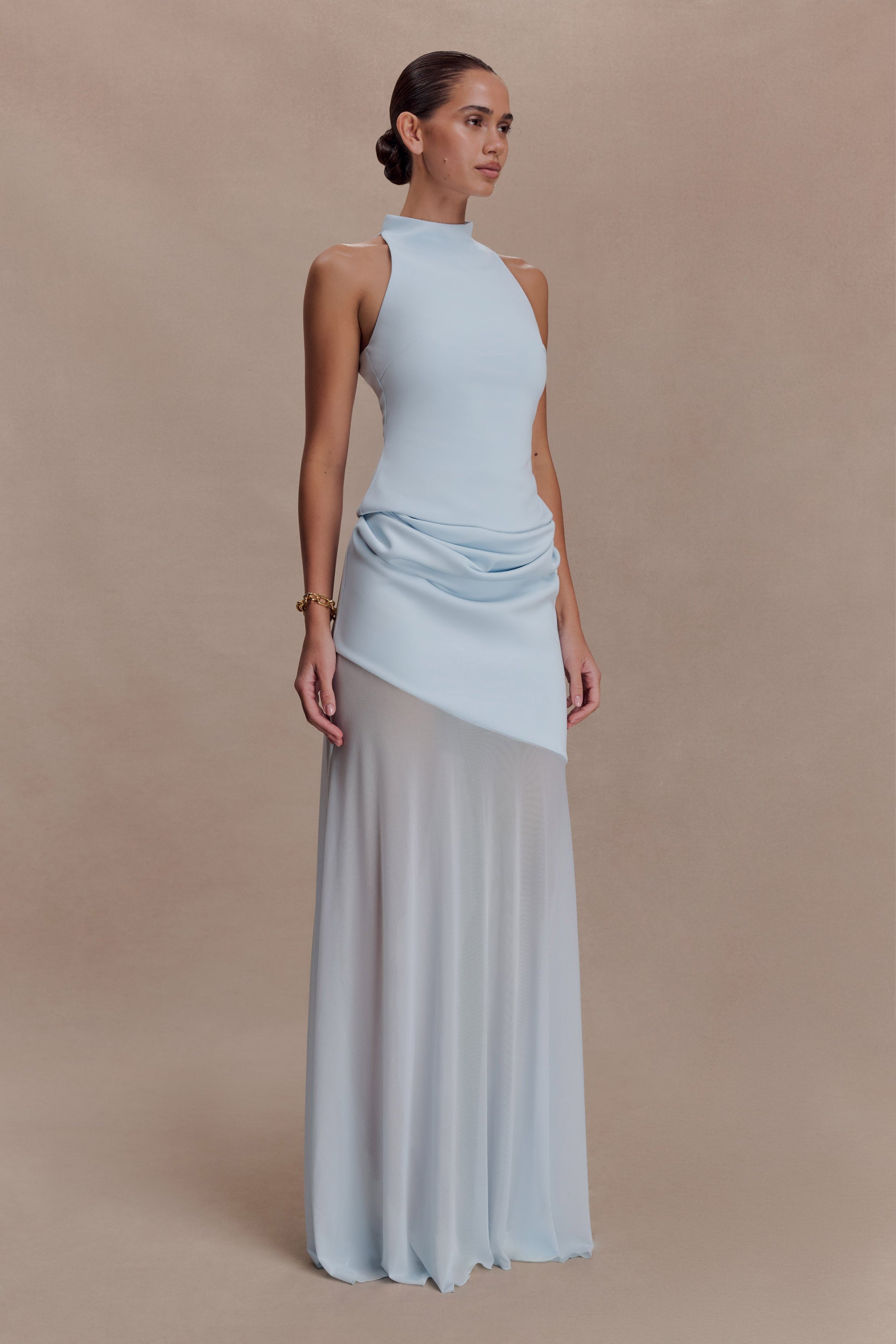 Portia Scuba Sleeveless Top - Pale Blue #4